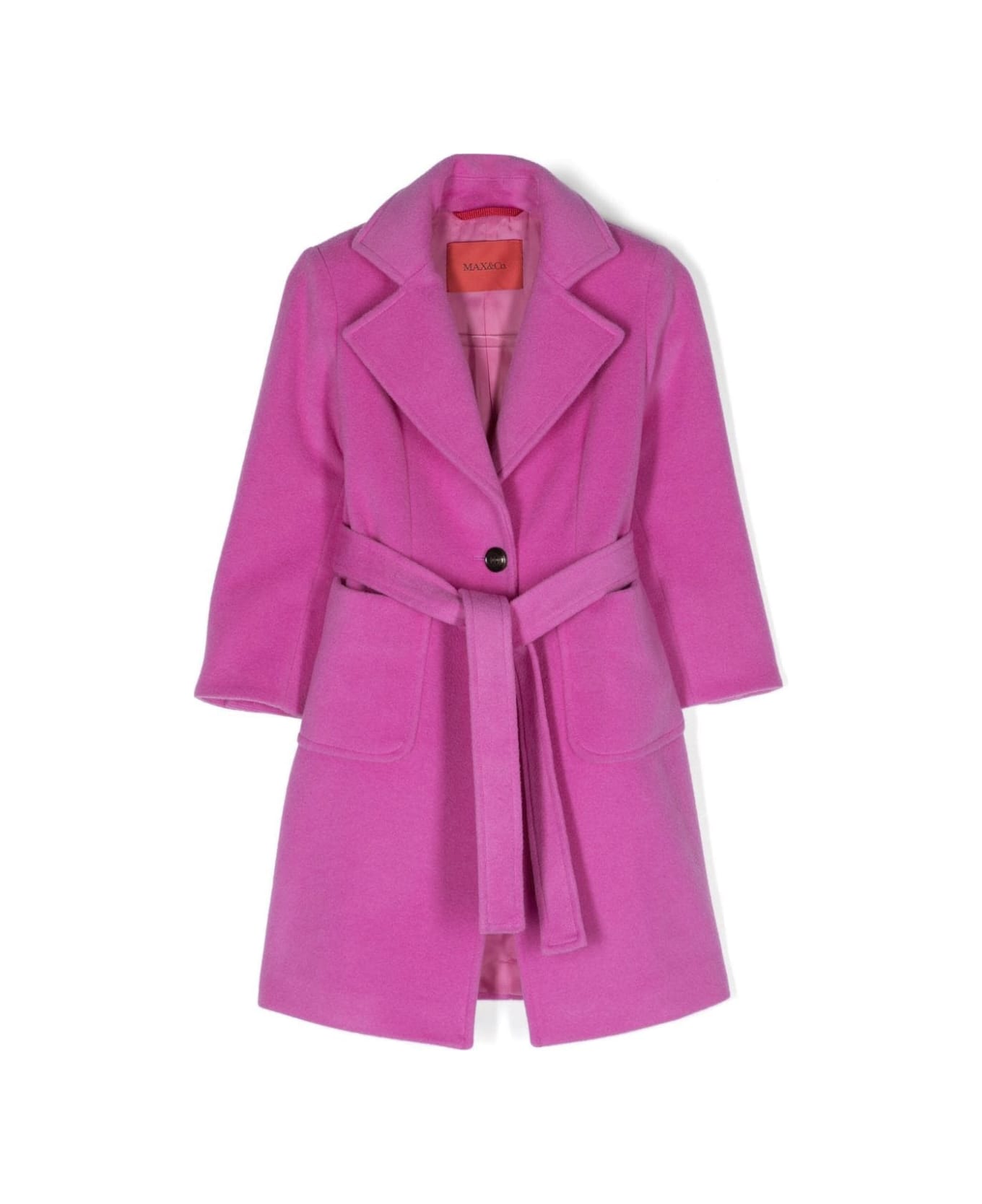Max&Co. Fuchsia Wool Runaway Coat - Pink