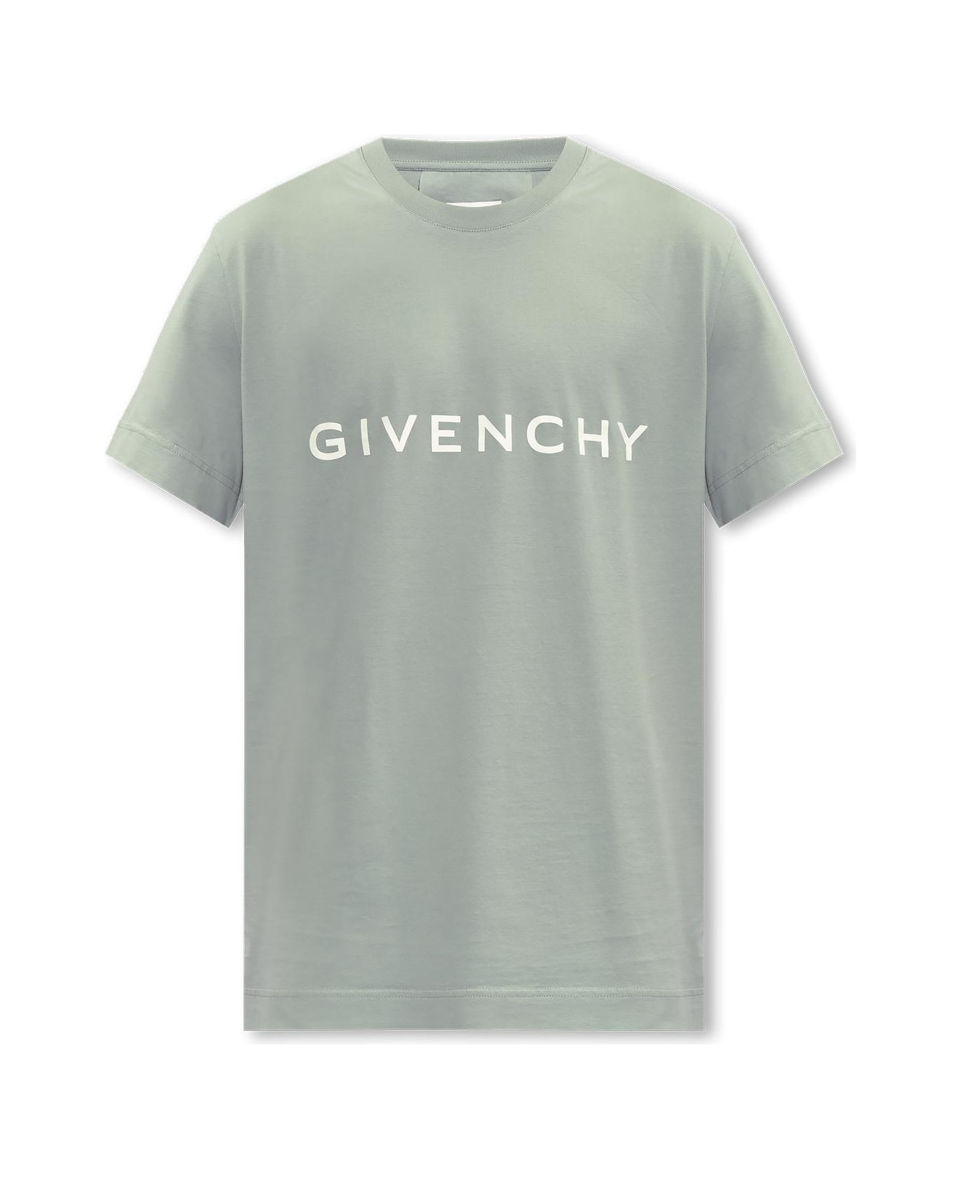 Givenchy Logo Print T-shirt - Light Blue シャツ