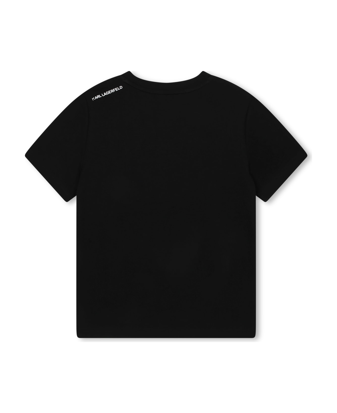 Karl Lagerfeld Kids T-shirt Con Stampa - Black