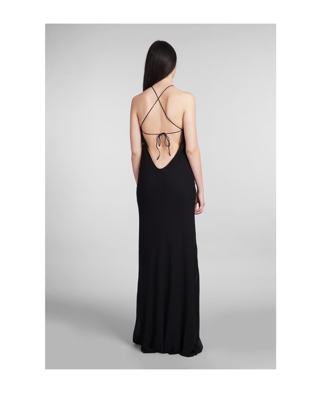The Andamane Rebecca Dress In Black Silk - black