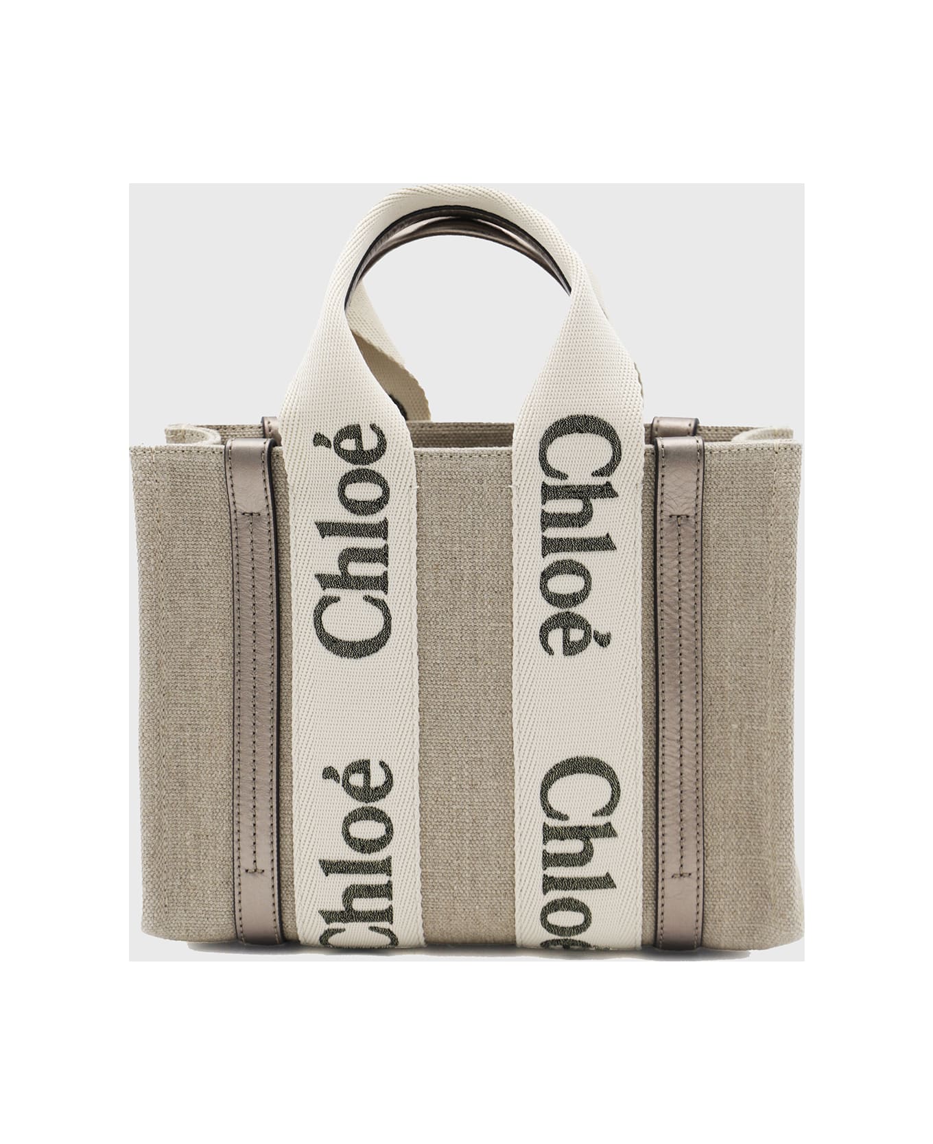 Chloé Beige Woody Tote - Grigio