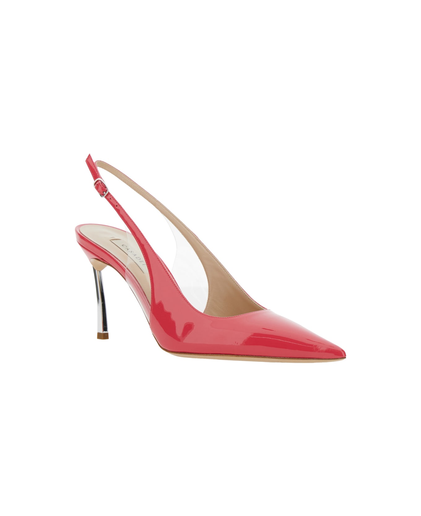 Casadei 
superblade Tiffany
 Pink Slingback Pumps With High Heel In Patent Leather Woman - Pink