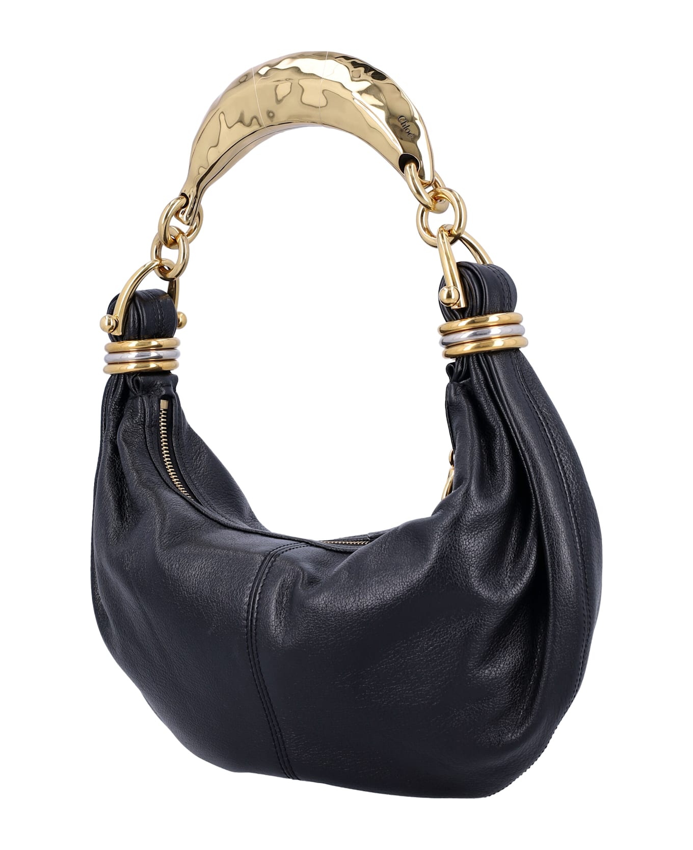 Chloé Small Bracelet Hobo Bag - BLACK