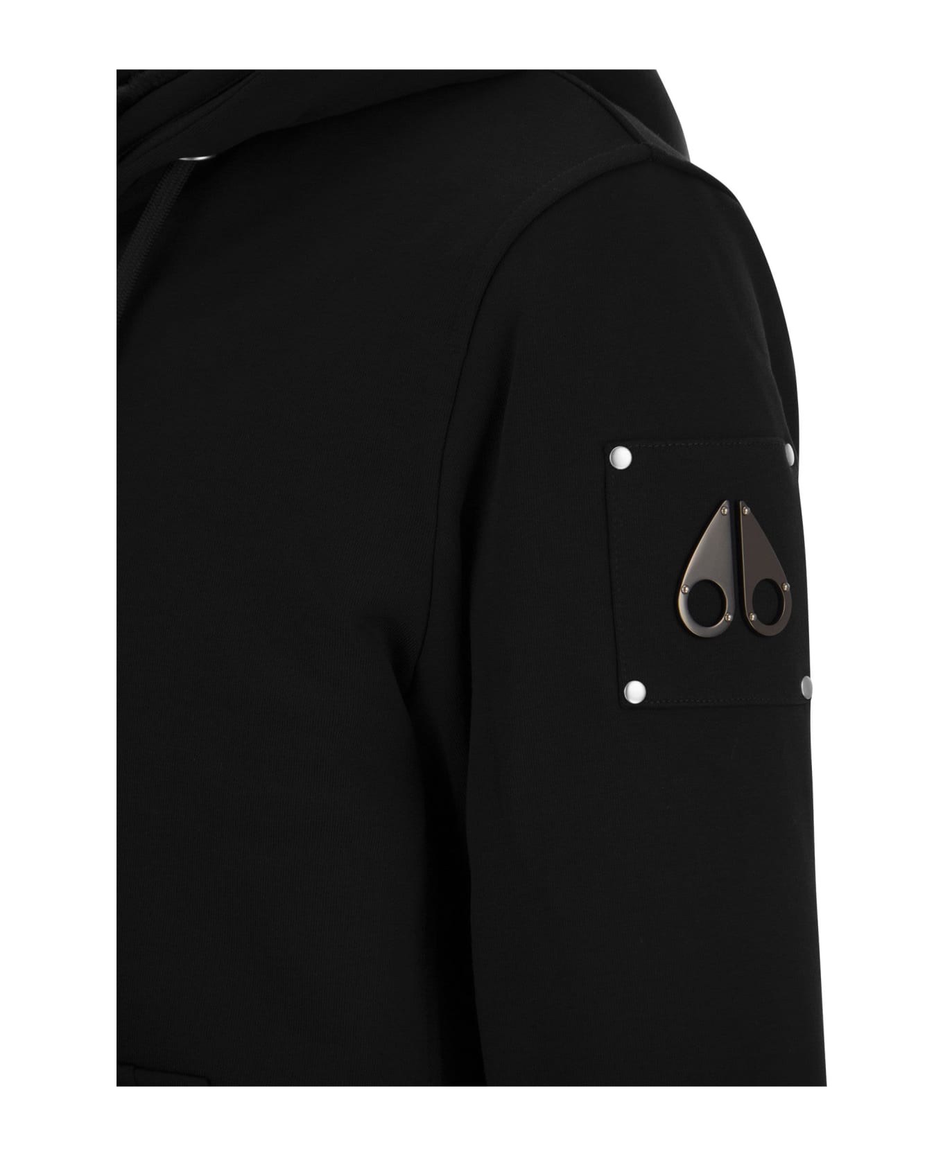 Moose Knuckles Classic Bunny - Faux Fur Lined Hoodie - Black