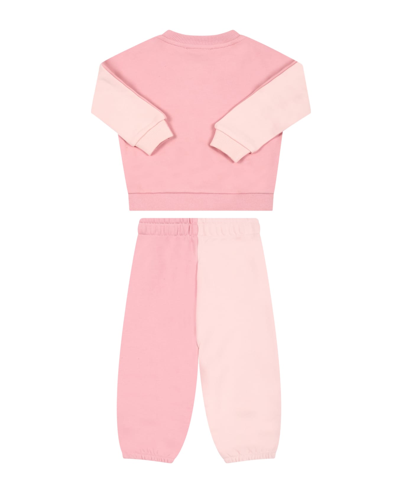 Kenzo Kids Multicolor Tracksuit For Baby Girl - Pink