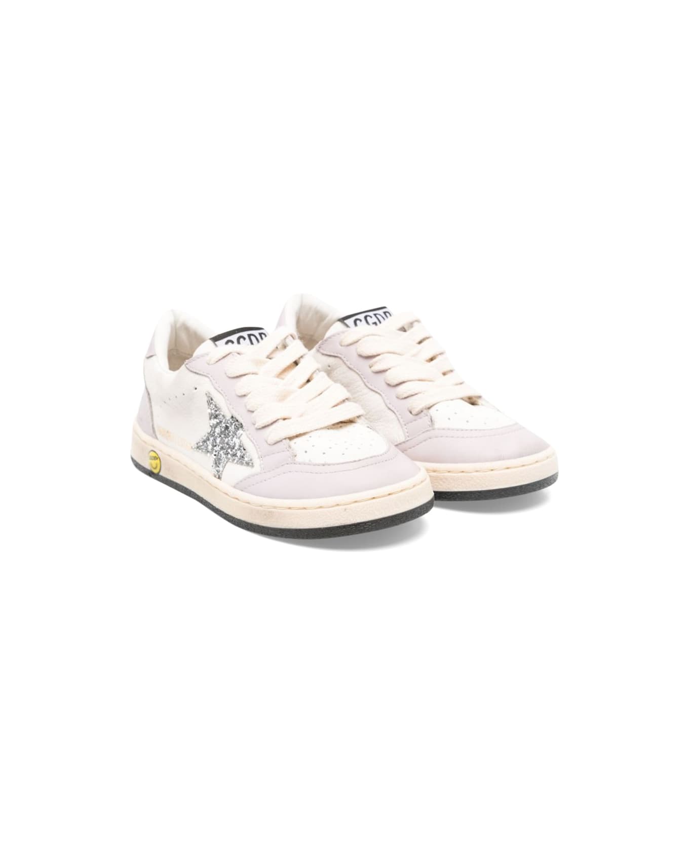 Golden Goose Suede Leather Shoes With Star - WHITE