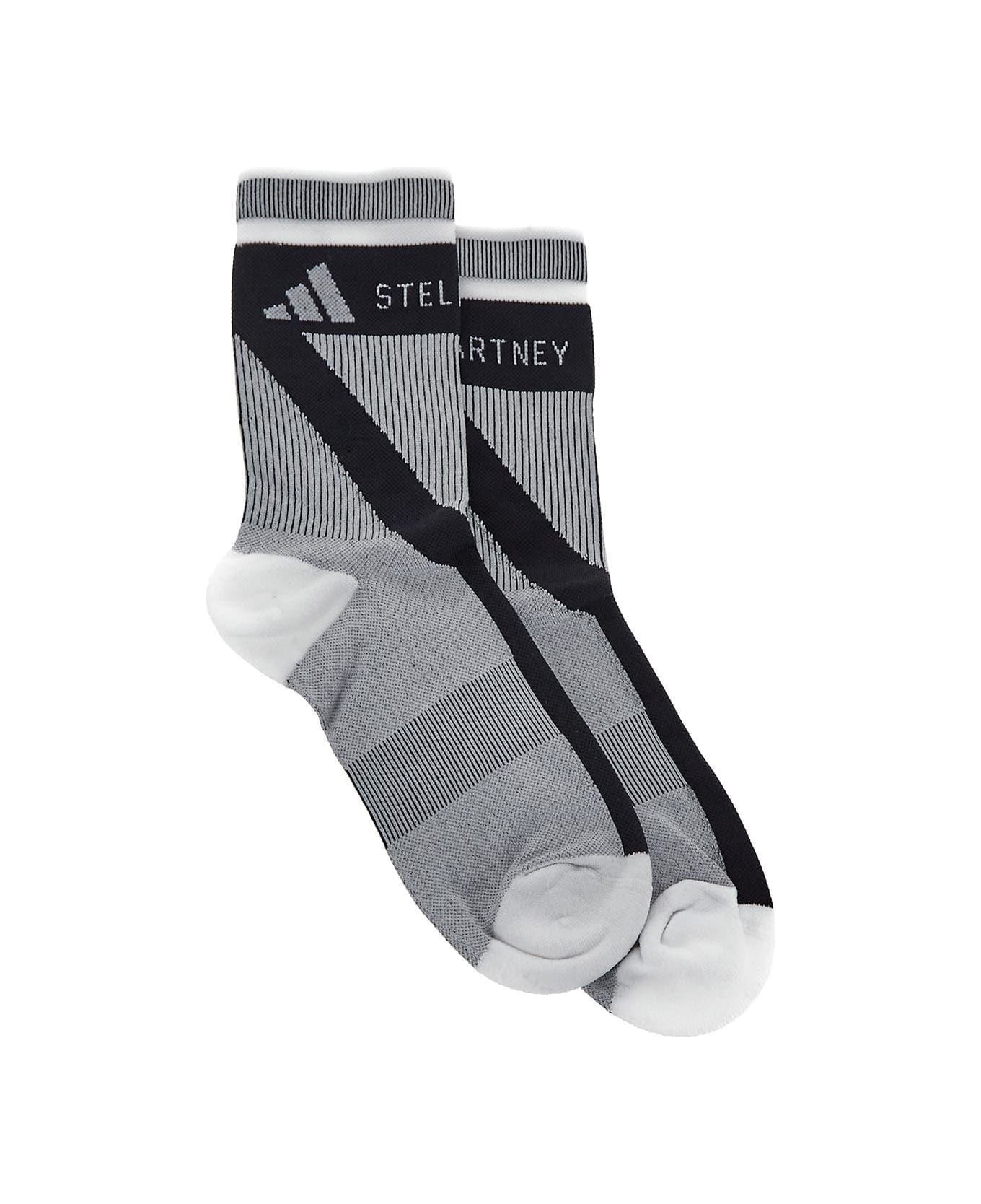 Adidas by Stella McCartney Logo Socks - Black White