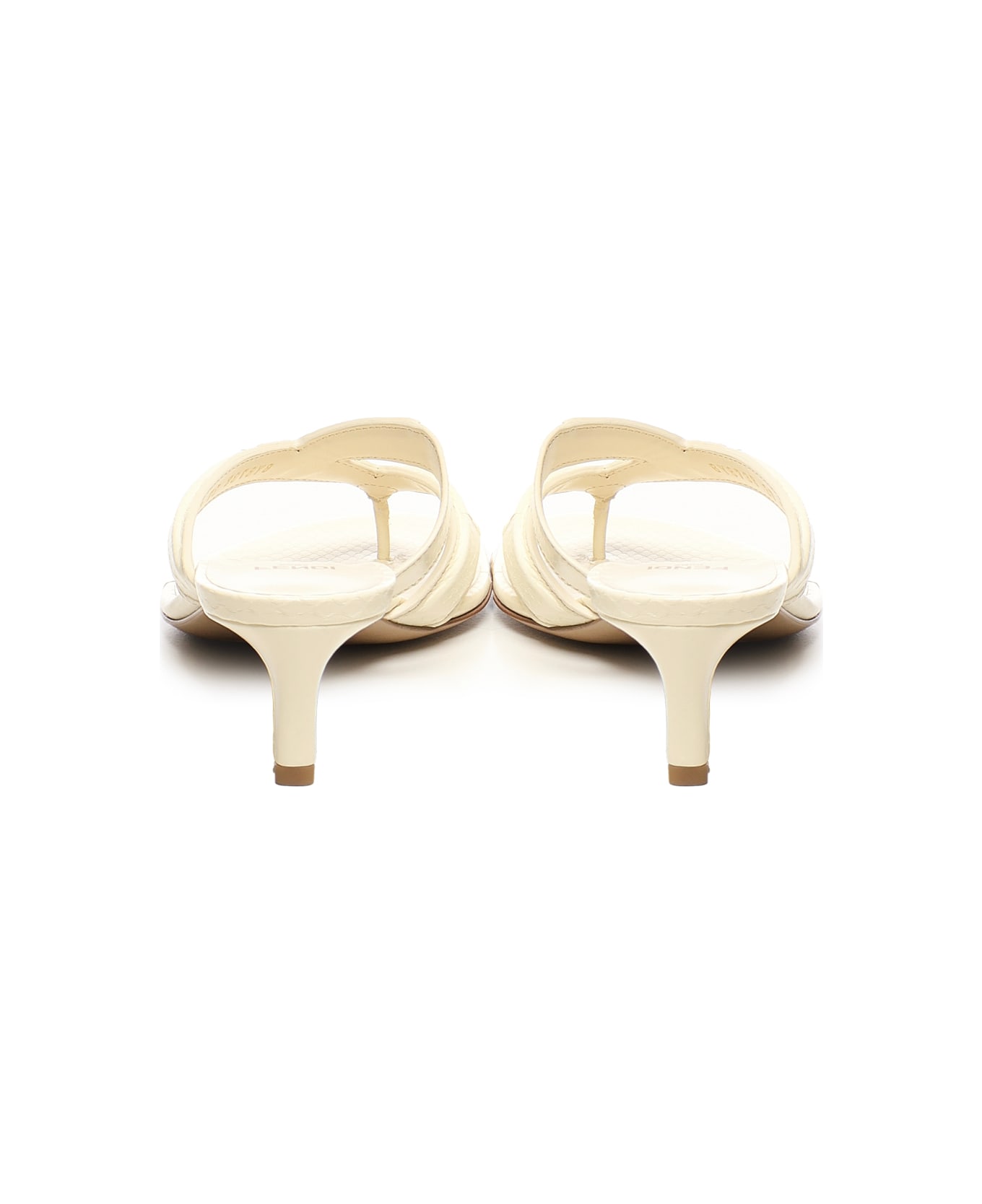 Fendi Fling Heel Flip-flops - White