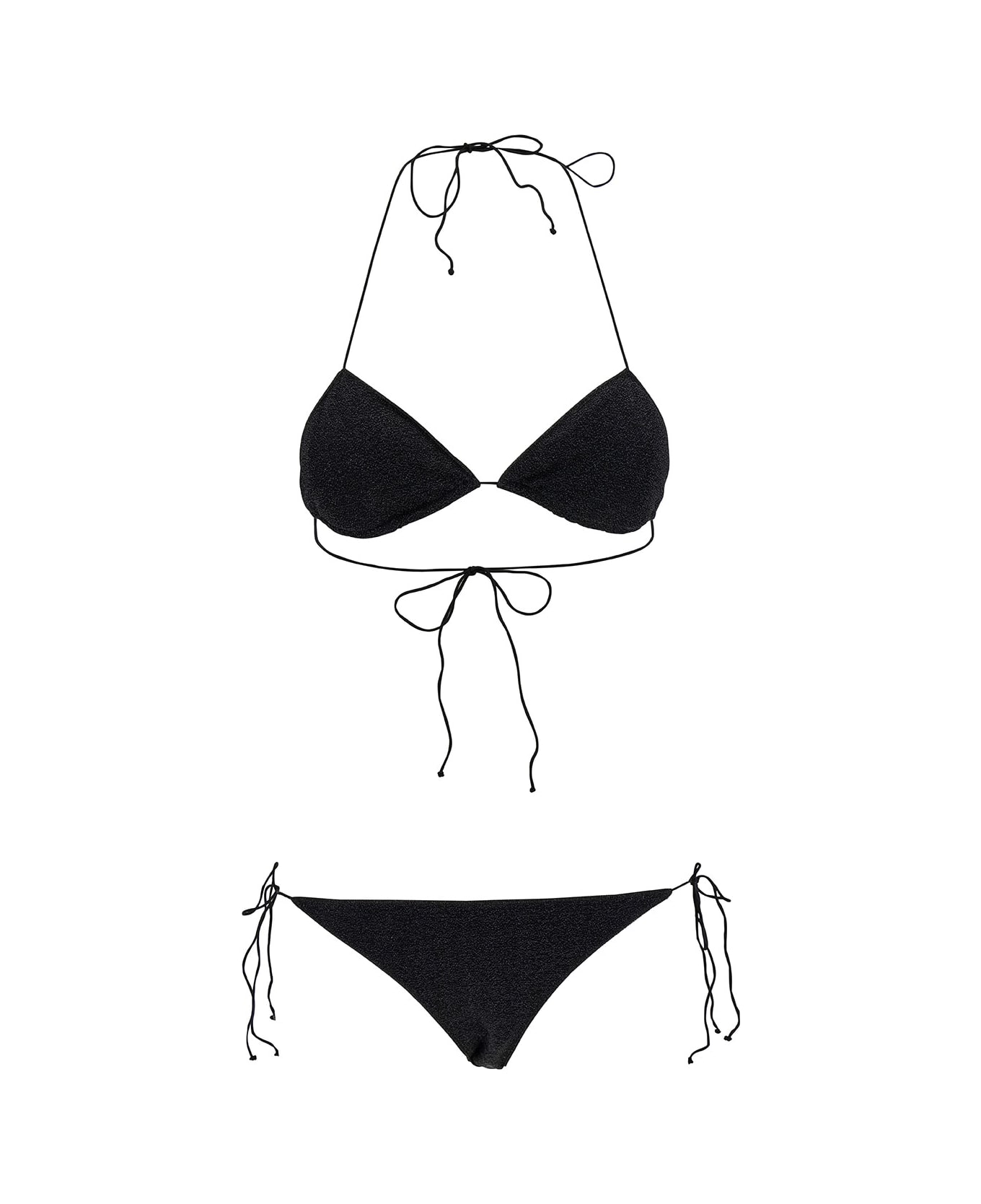 Oseree 'lumière' Black Bikini With Adjustable Straps In Polyamide Blend Woman - Black