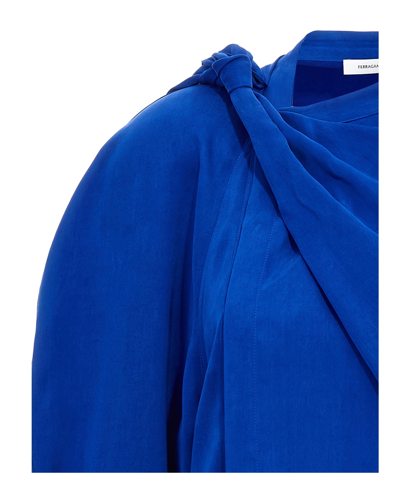 Ferragamo Asymmetric Shirt - Blue
