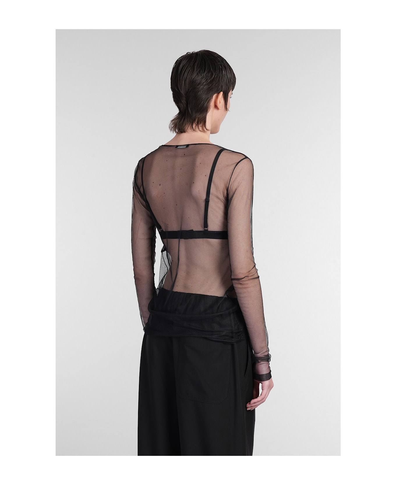 Ann Demeulemeester Fiene Topwear In Black Cotton - black