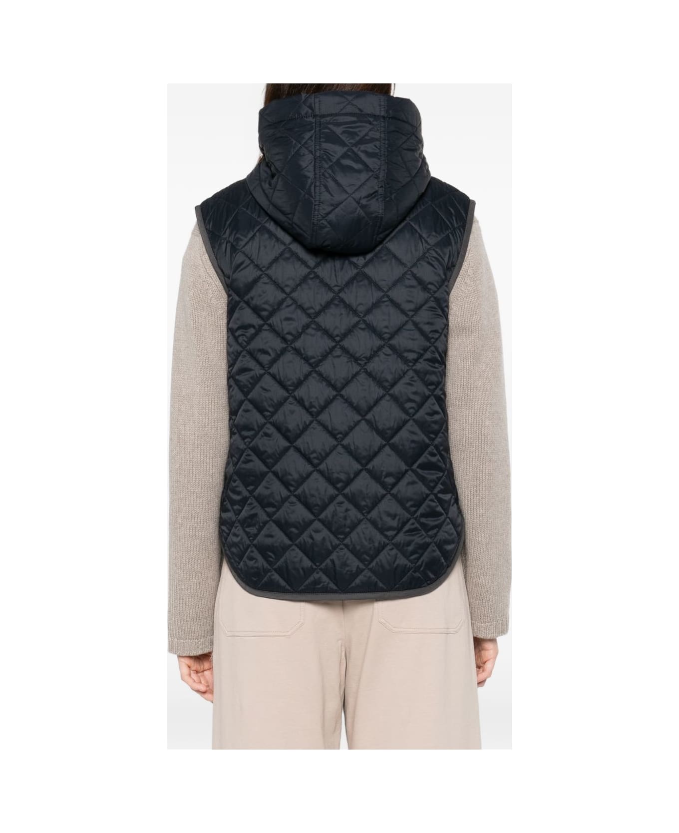 Brunello Cucinelli Quilted Nylon Down Vest - Blue
