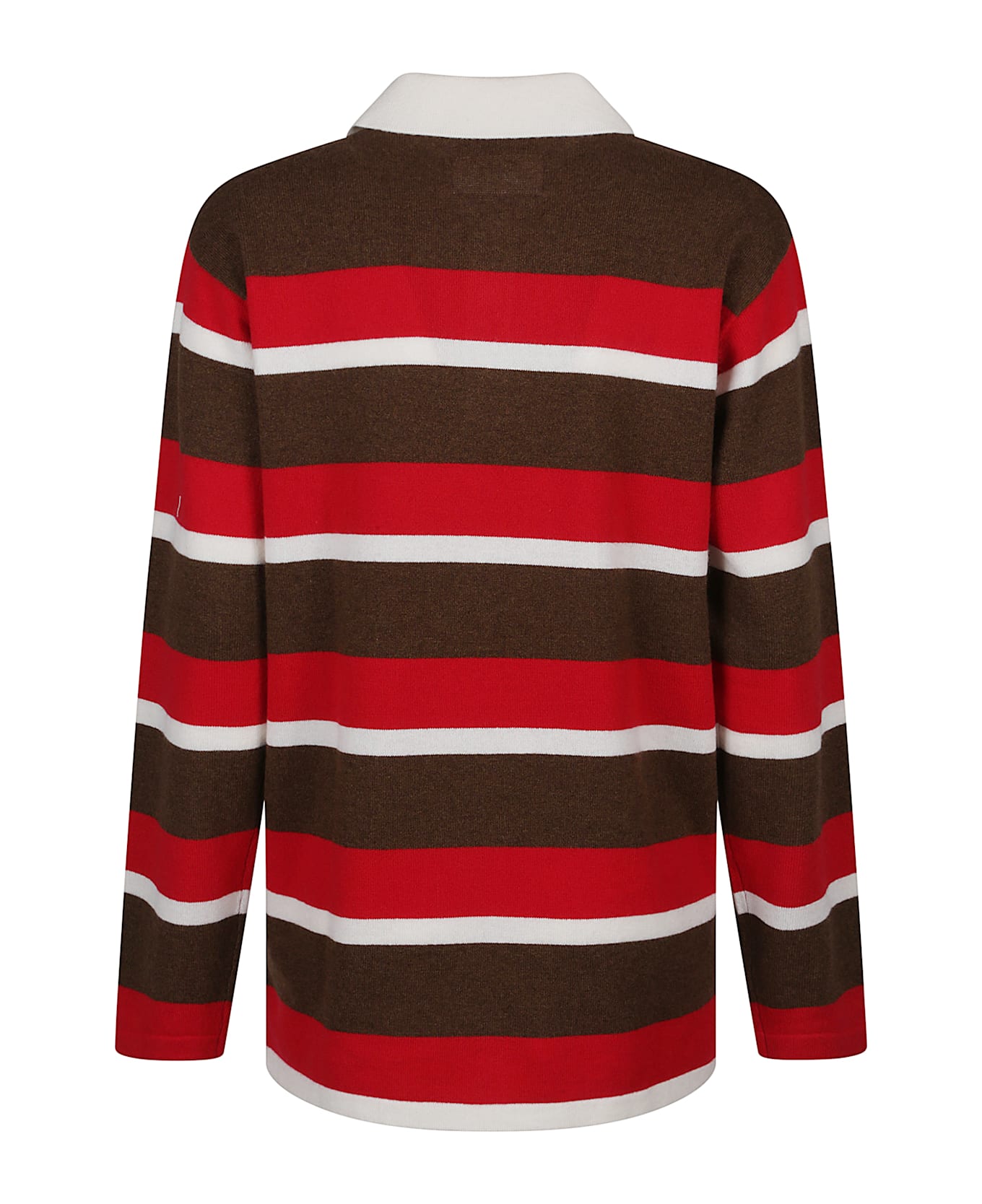 Guest in Residence Striped Rugby Sweater - Chestrrst Chestnut/true Red Stripe