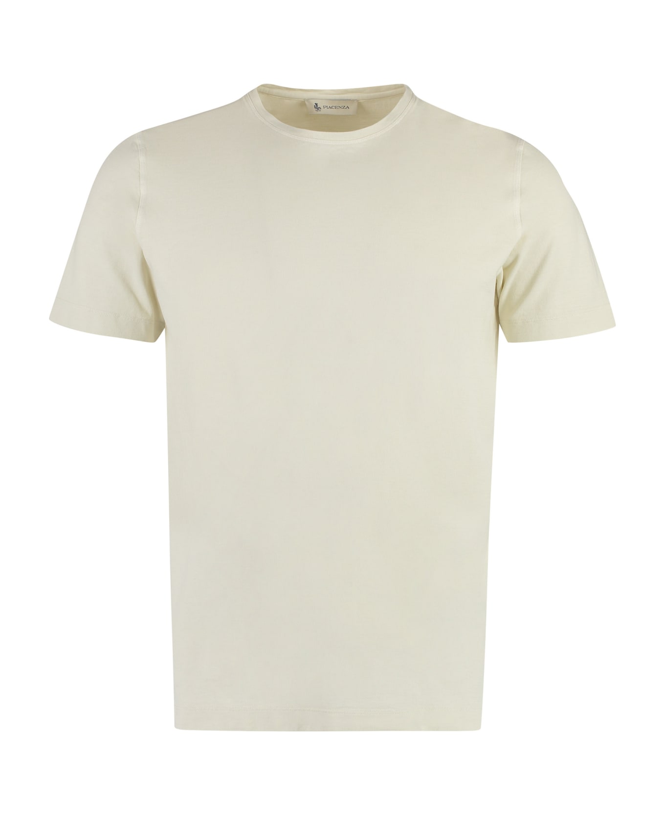 Piacenza Cashmere Cotton Crew-neck T-shirt - Beige