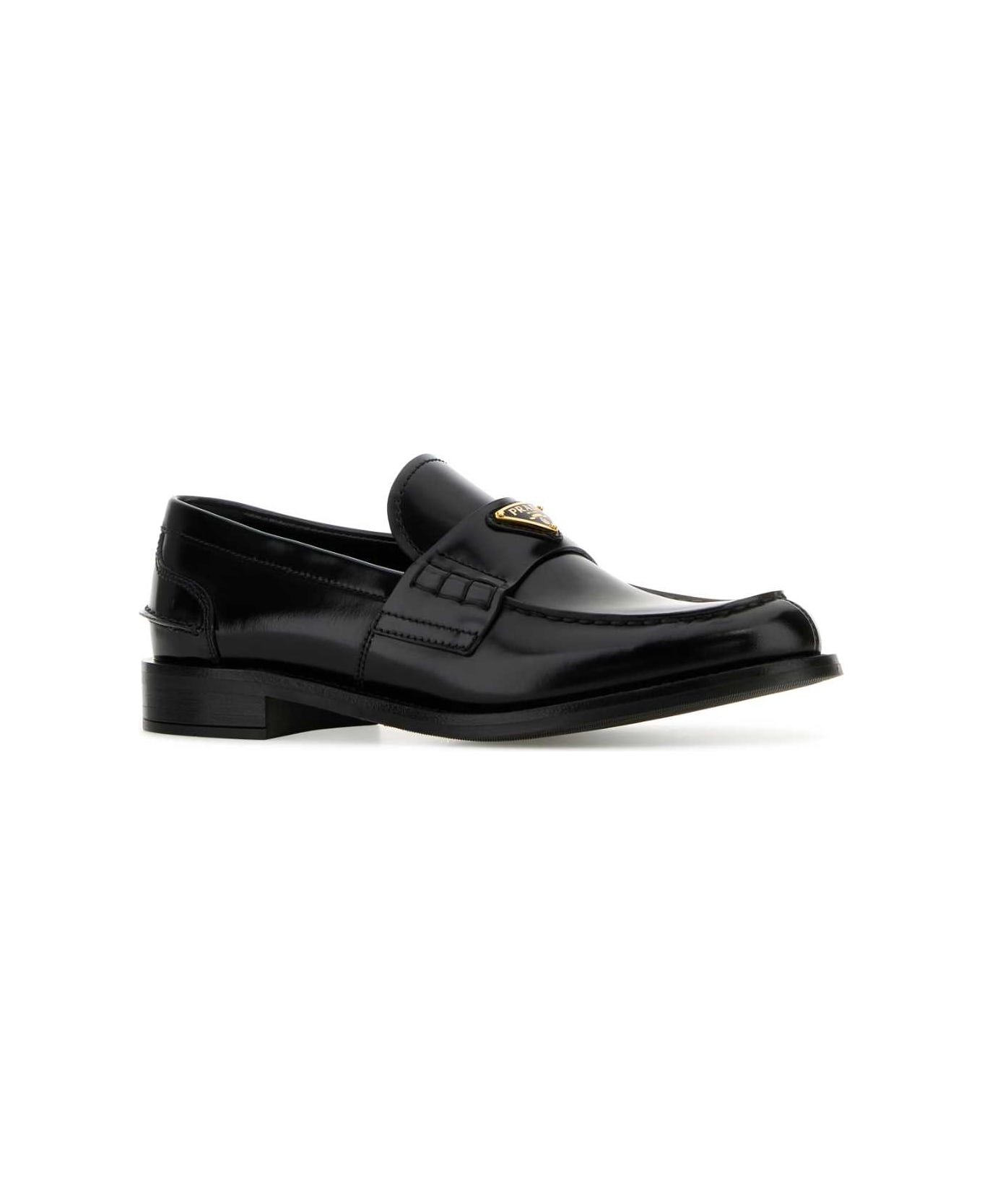 Prada Black Leather Loafers - NERO