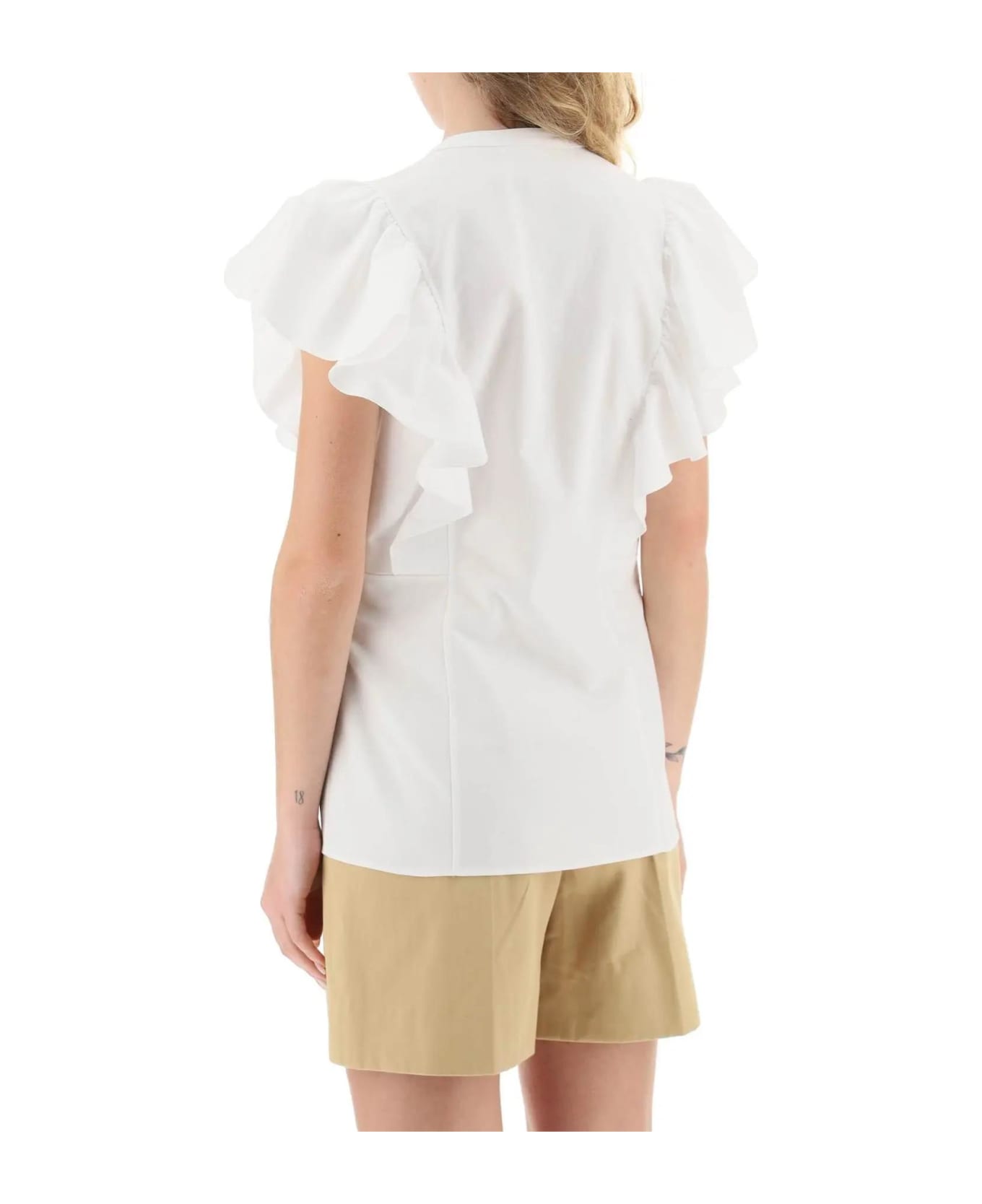 Chloé Cap Sleeves Shirt - white