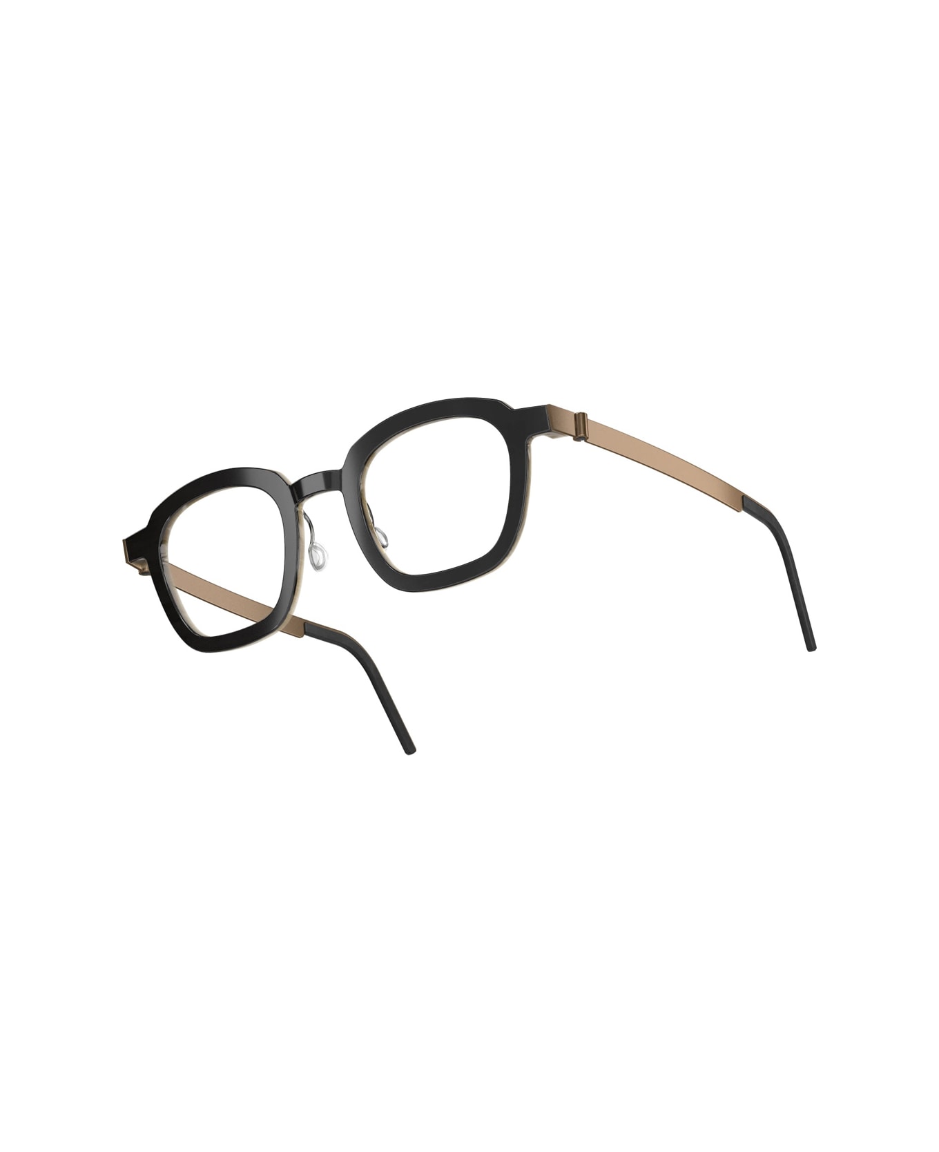 LINDBERG Buffalo Horn 1858 H26 Pu15 Nero Marrone Chiaro Bronzo Glasses - Nero