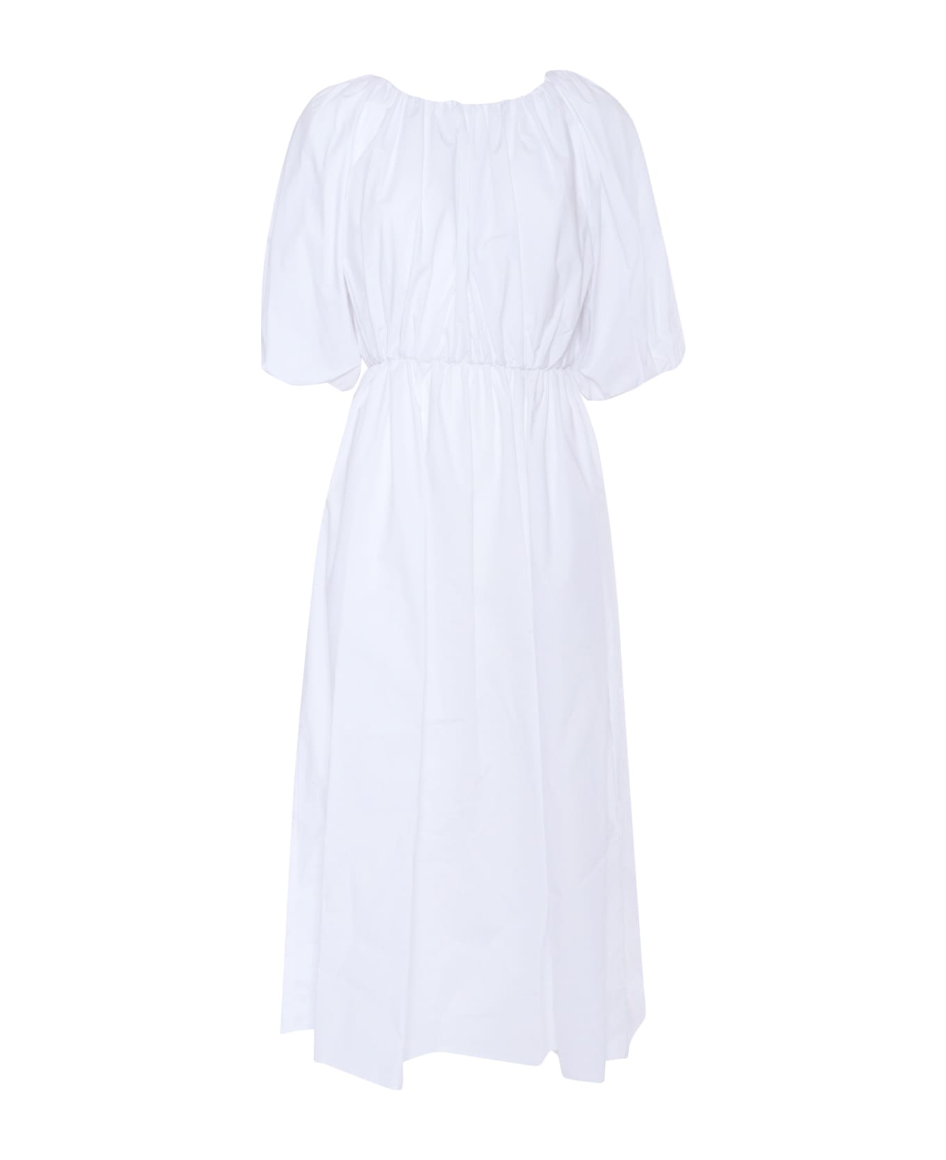 Ballantyne White Midi Dress - WHITE