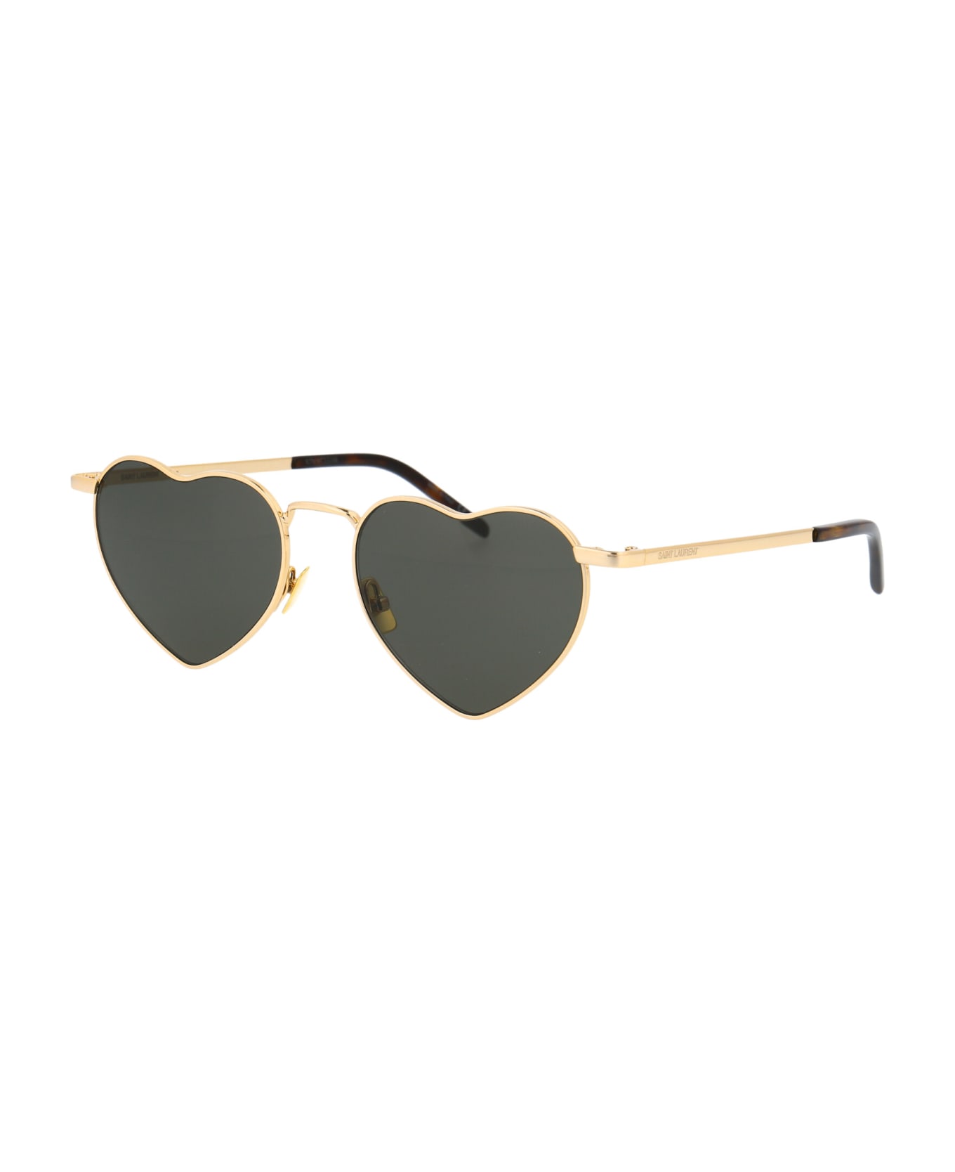Saint Laurent Eyewear Sl 301 Loulou Sunglasses - 004 GOLD GOLD GREY