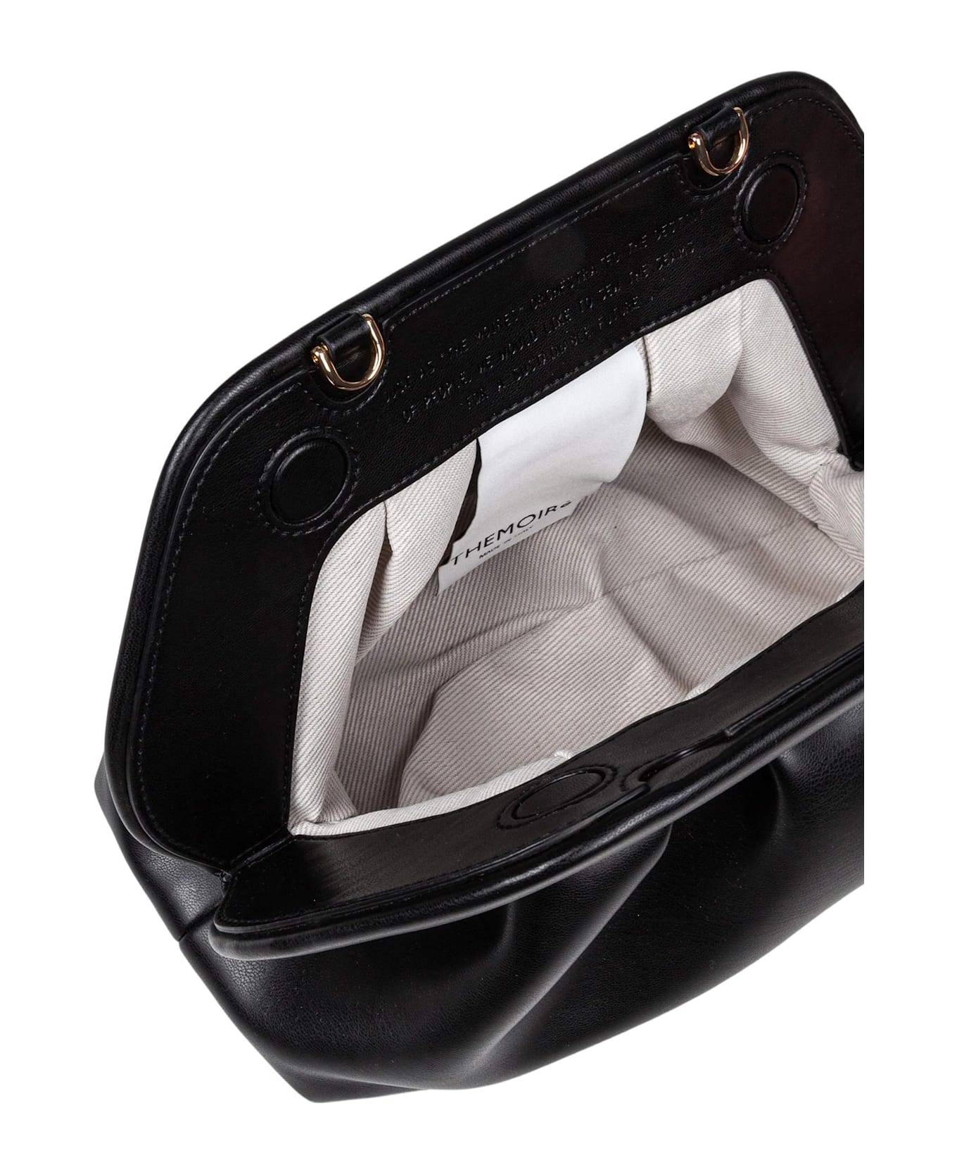 THEMOIRè Vegan Fabric Clutch Bag Color Black - Black