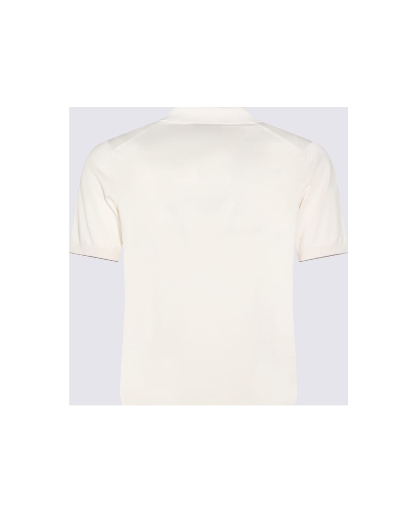 Brunello Cucinelli White Cotton Polo Shirt - ENGLISH WHITE