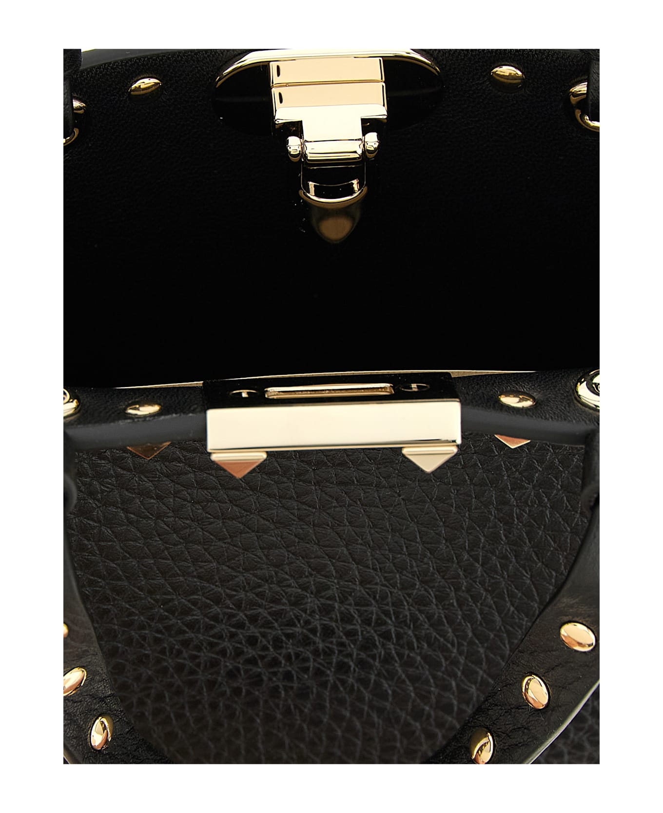 Valentino Garavani 
rockstud
 Mini Shopping Bag - Black  