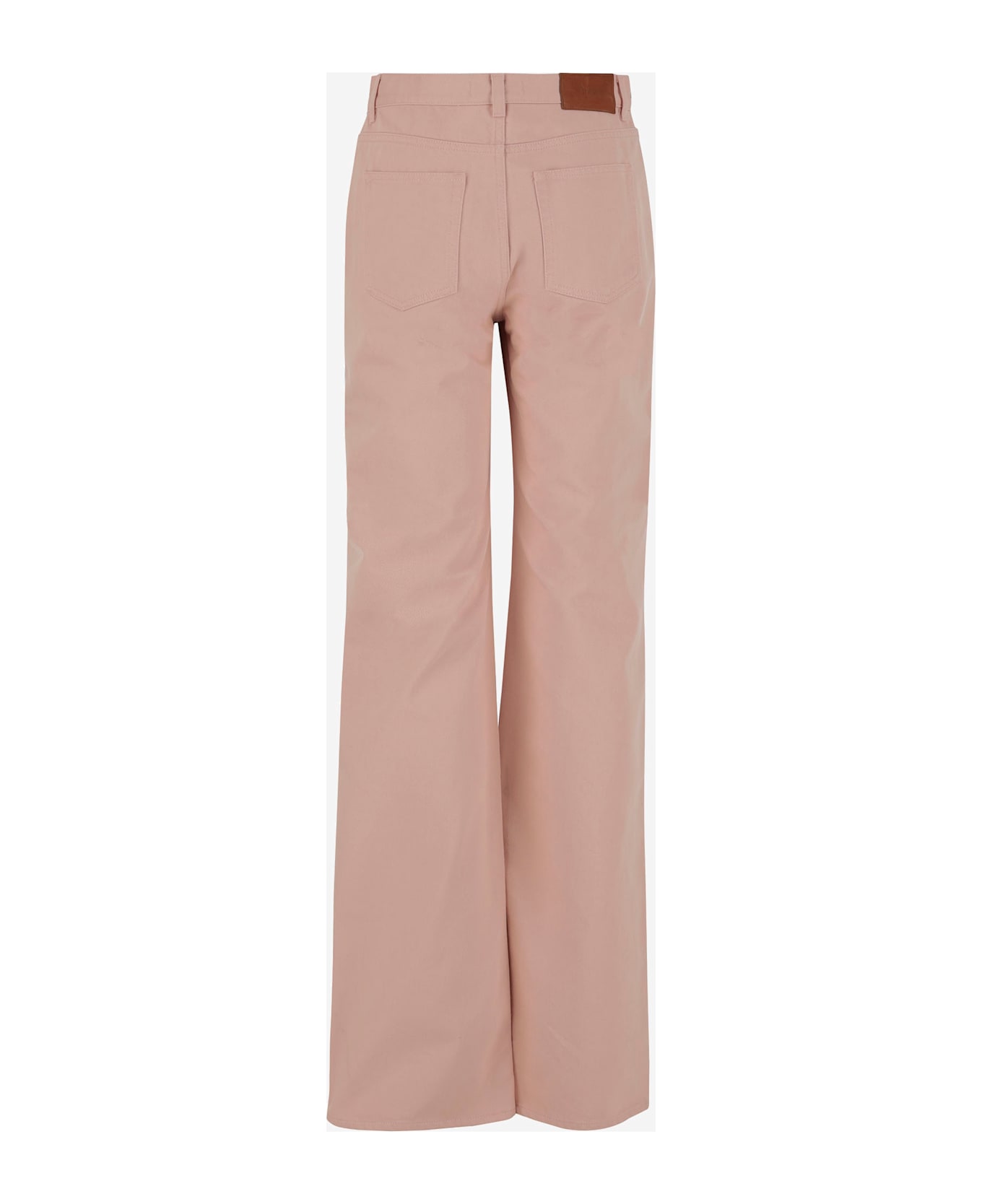 High Waist Cotton Flare Jeans - Thumbnail 3