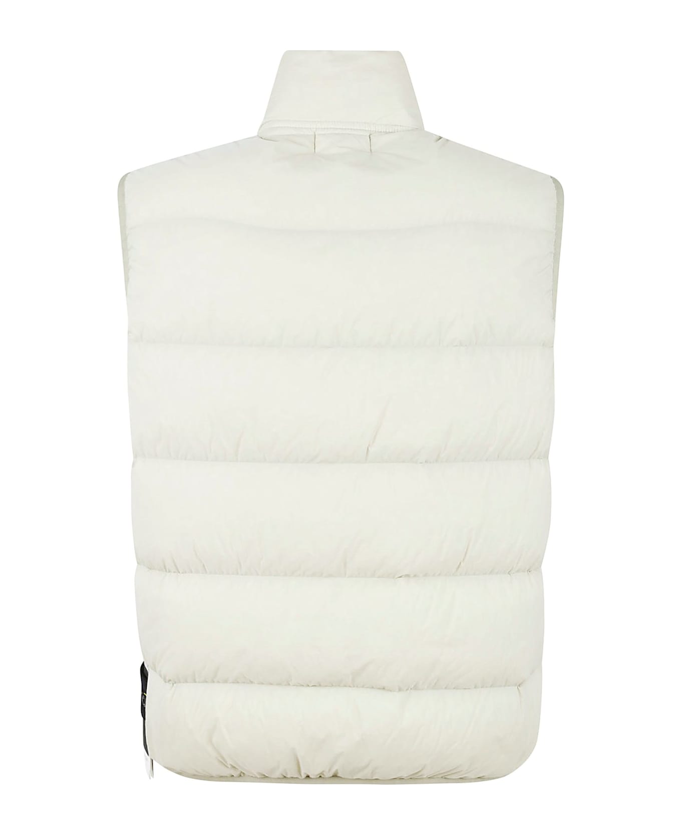 Stone Island High Neck Zipped Down Vest - Plaster