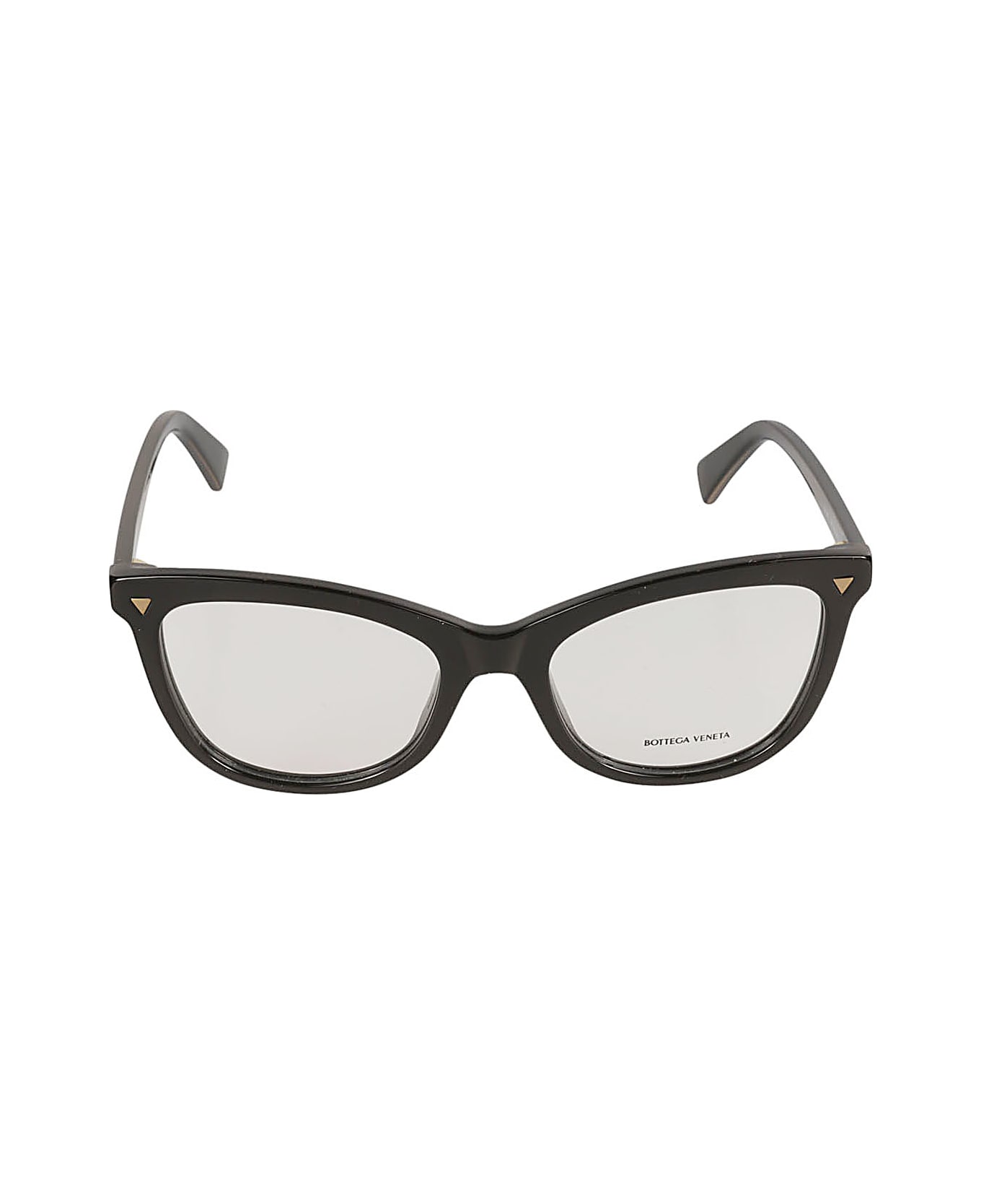 Bottega Veneta Eyewear Square Frame Glasses - Black/Transparent