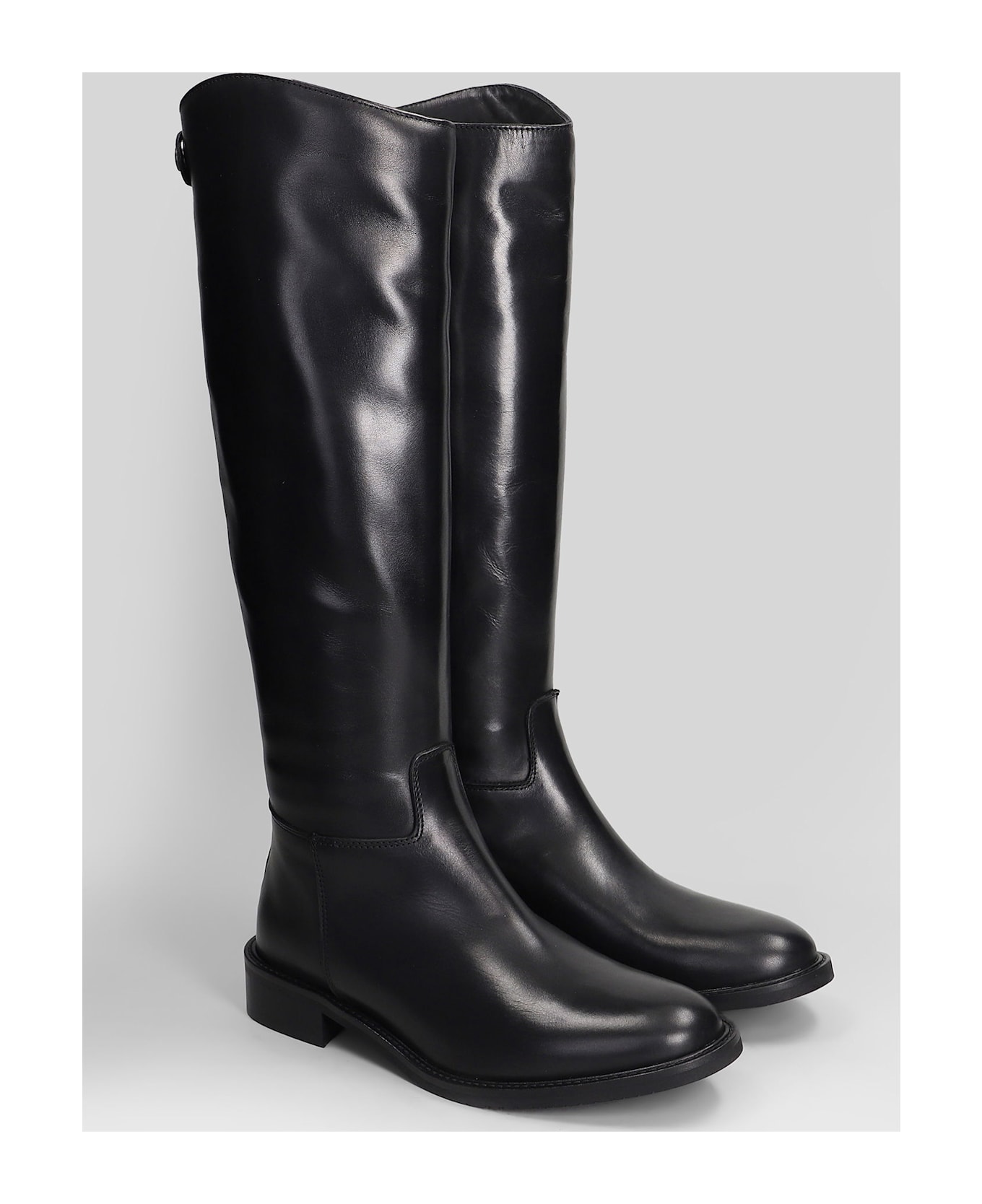 Julie Dee Low Heels Boots In Black Leather - black ブーツ