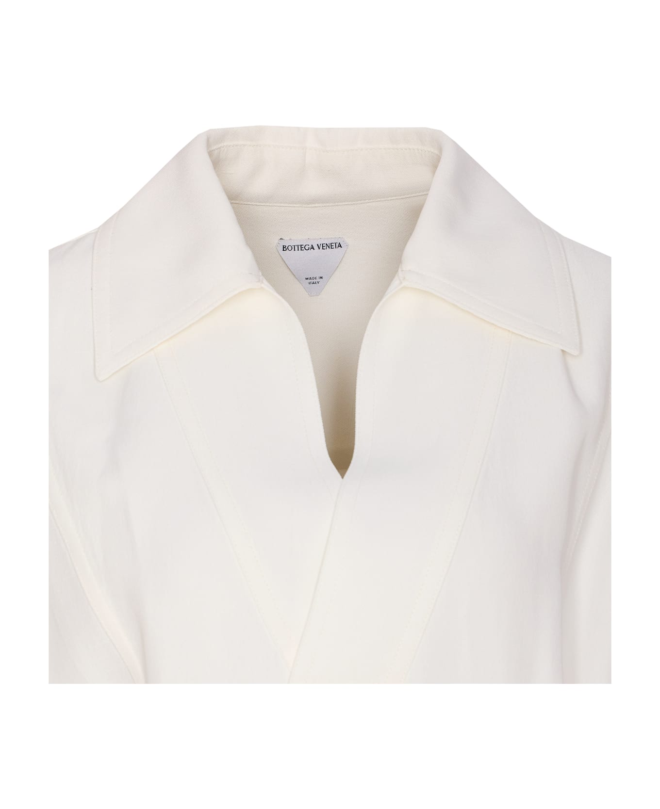 Bottega Veneta Viscose And Linen Dress - White