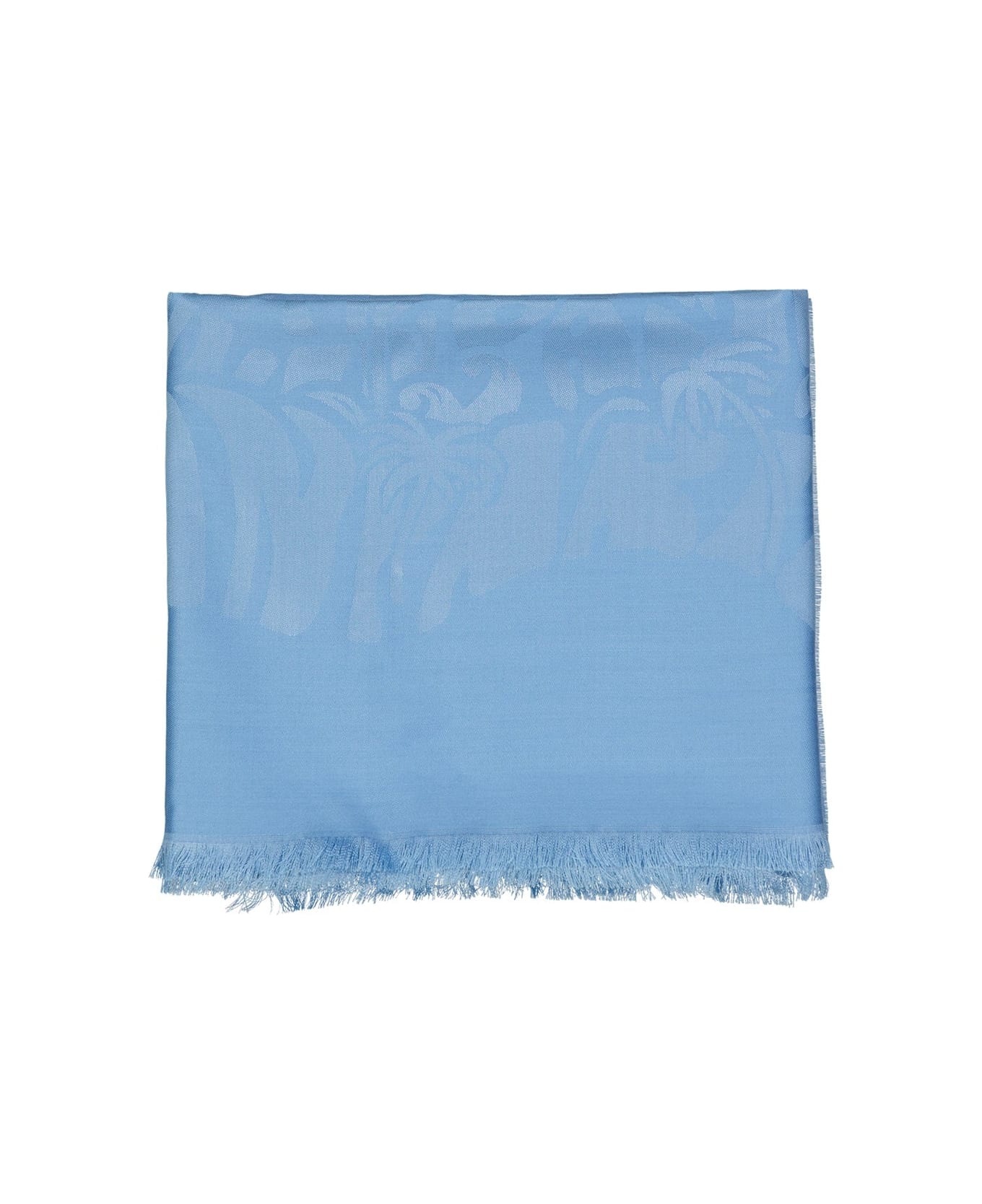 Lanvin Silk And Wool Scarf - Blue