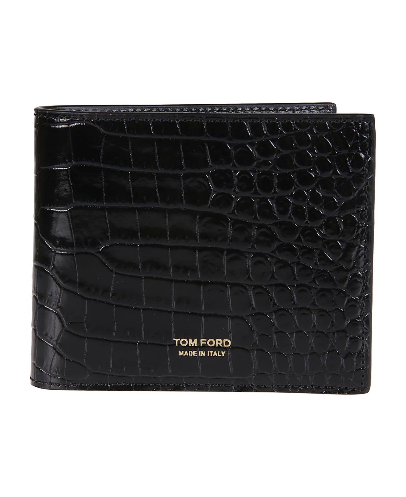 Tom Ford Printed Alligator Classic Bifold Wallet - Black