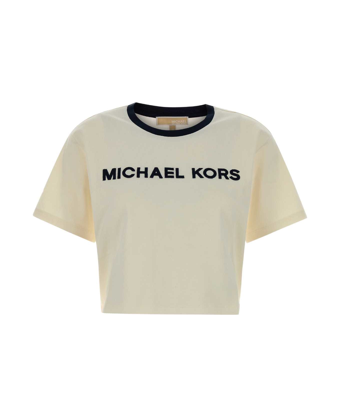 Michael Kors Ivory Cotton T-shirt - BONE
