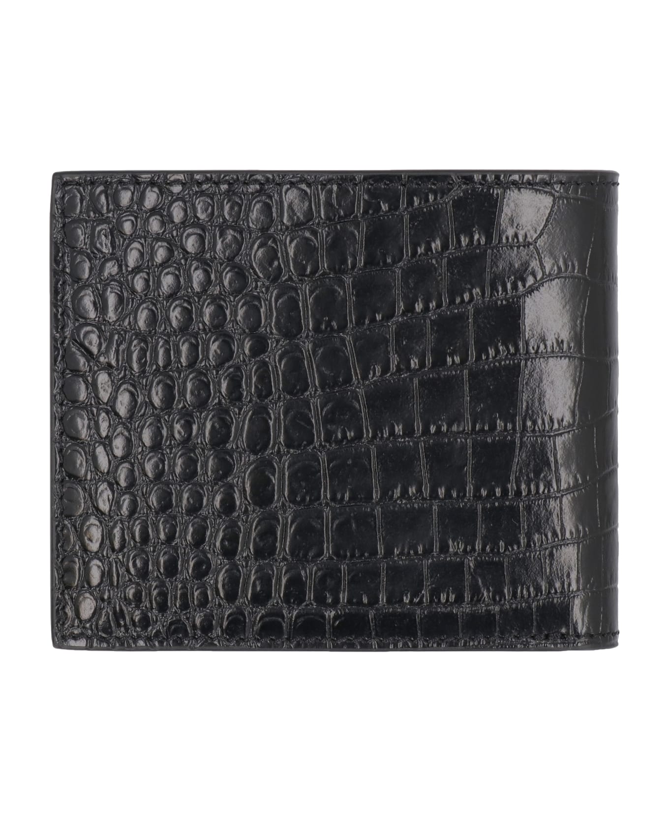 Tom Ford Leather Flap-over Wallet - Black 財布