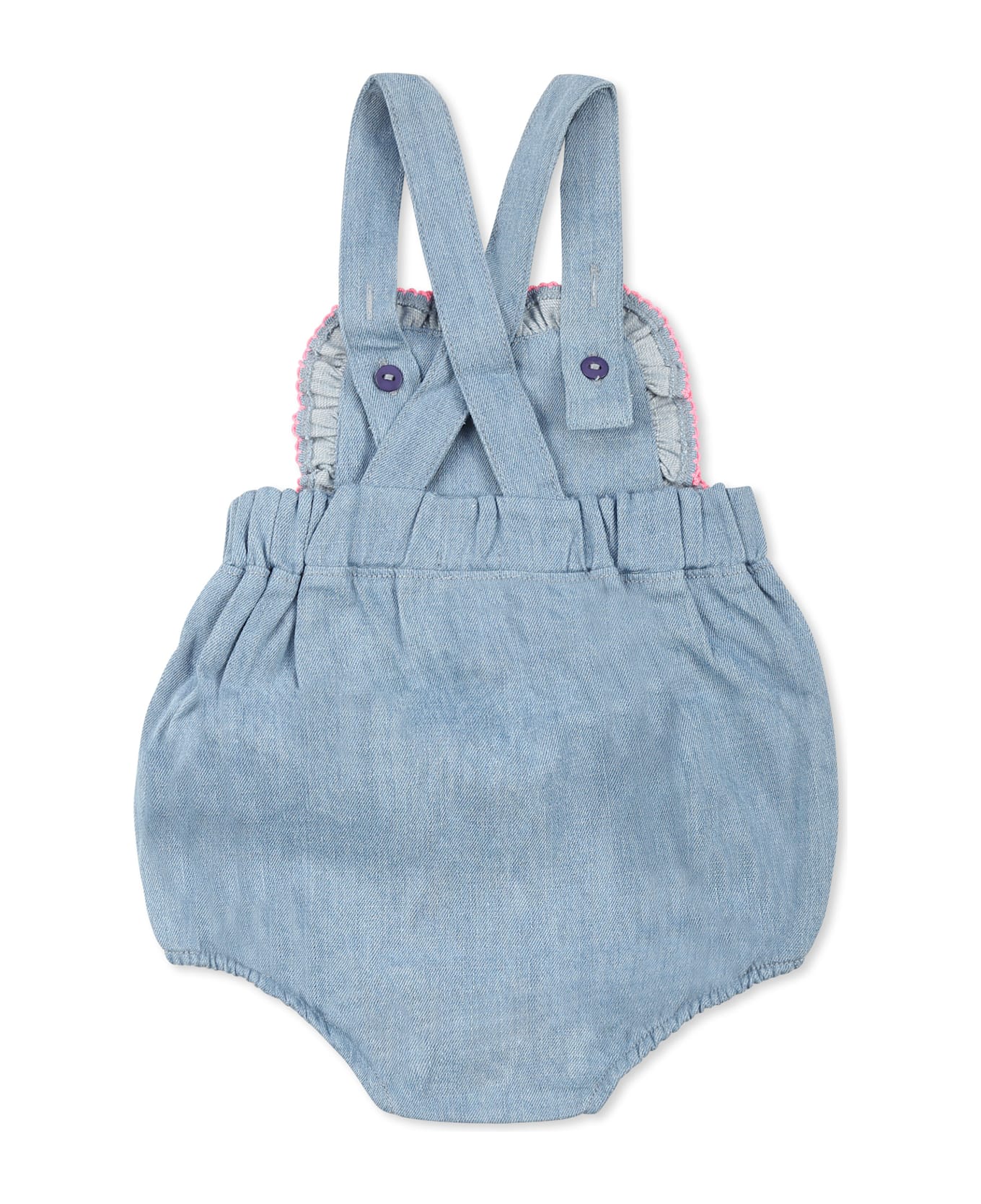Billieblush Denim Babygrow For Babygirl With Heart - Denim
