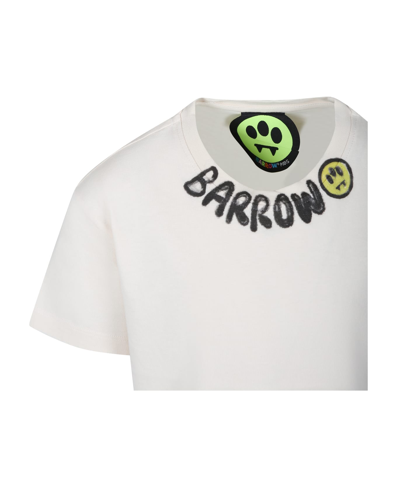 Barrow Ivory T-shirt For Kids With Logo - Ivory