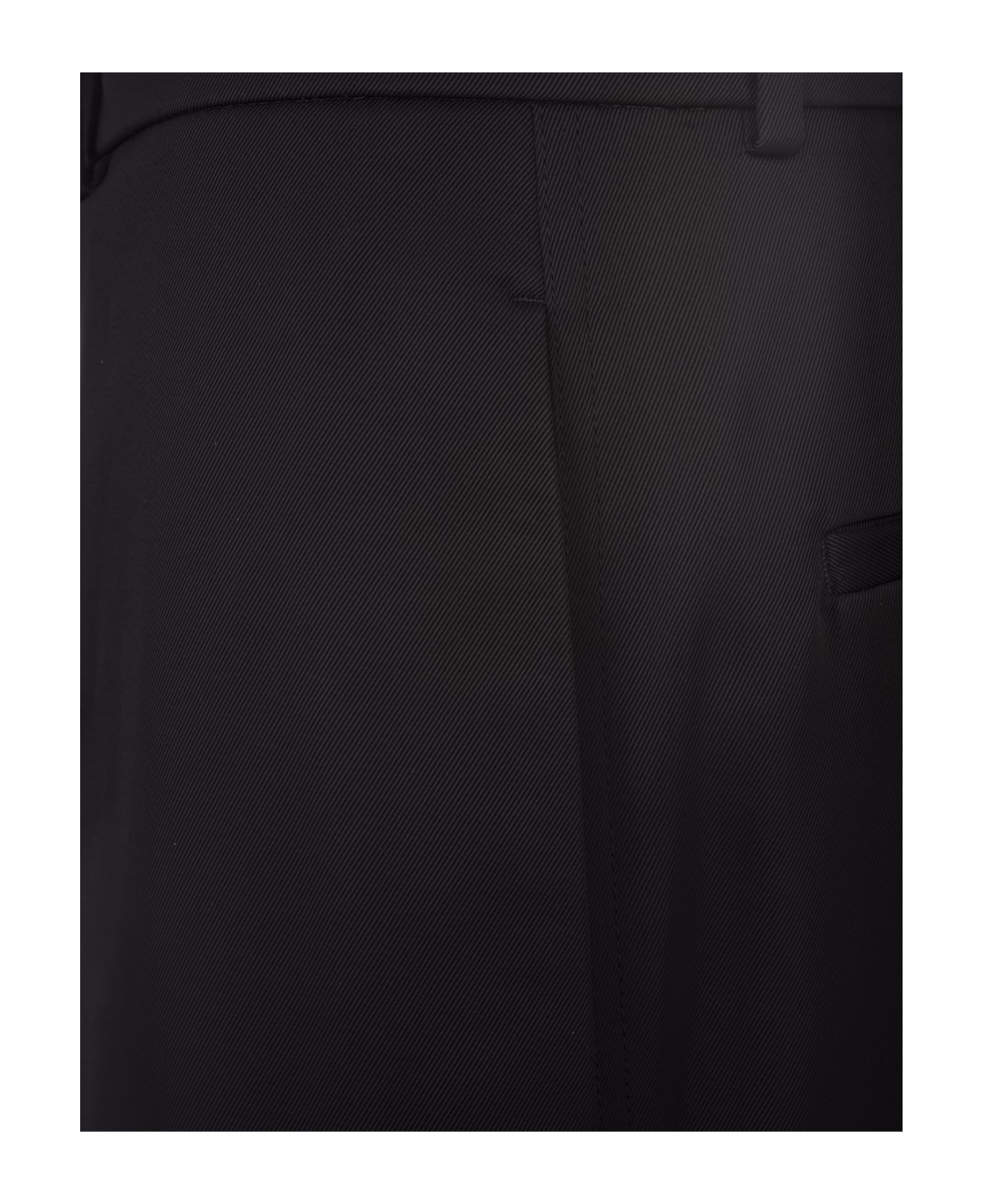 Jil Sander Black Trousers With Belt - Black