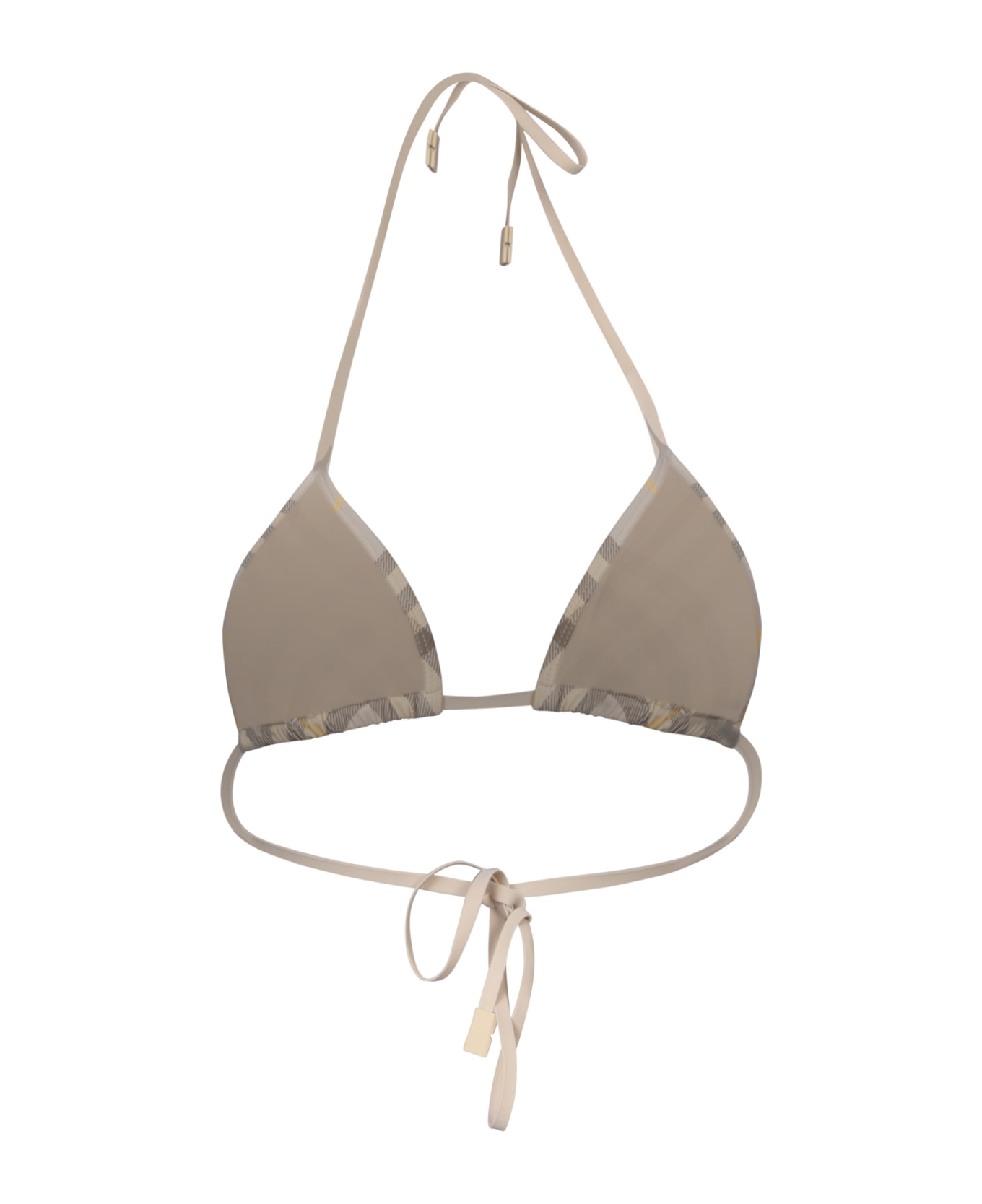 Burberry Check Print Bikini Top - WHEAT IP CHECK