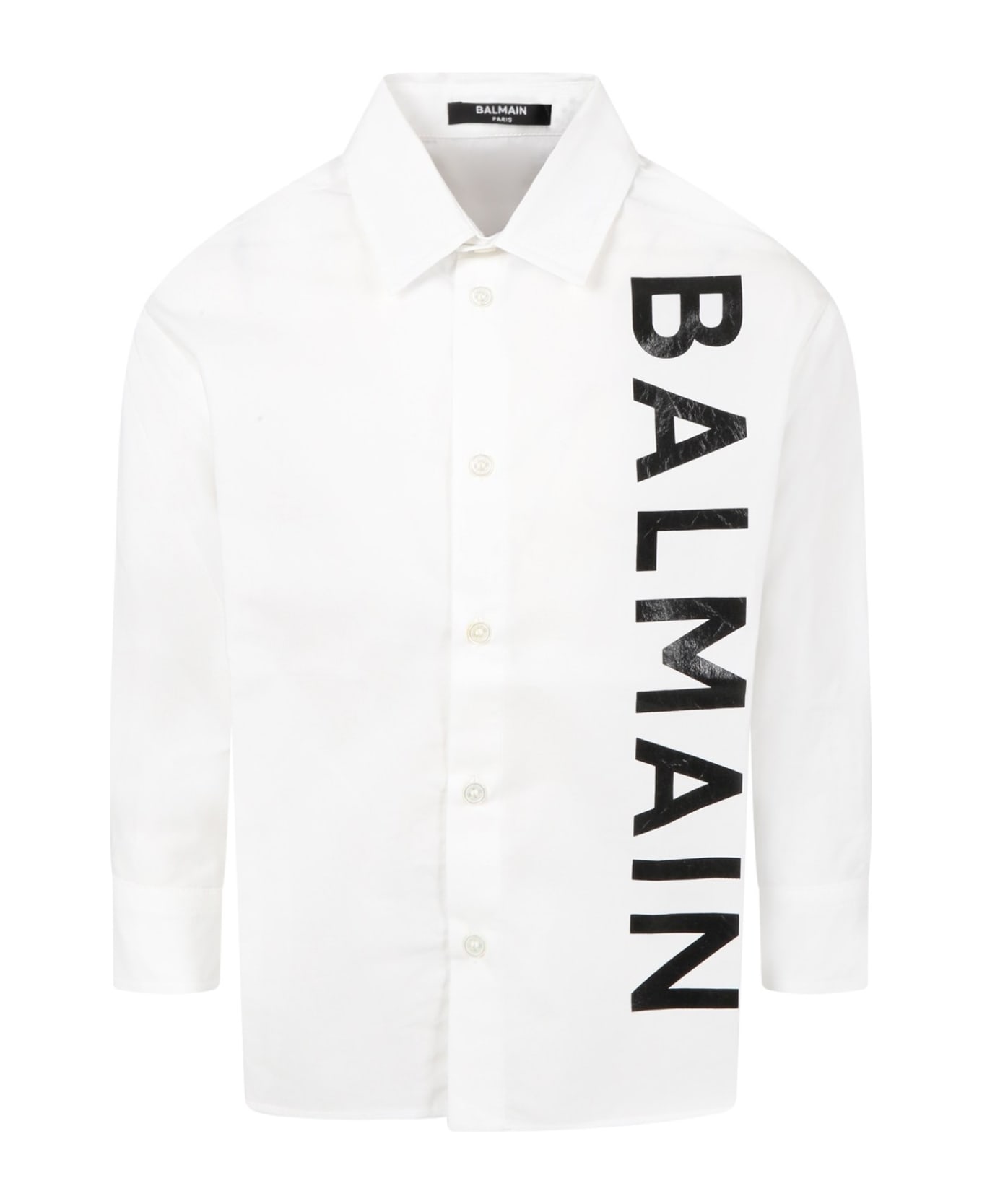 Balmain Logo Shirt - Bianco-nero