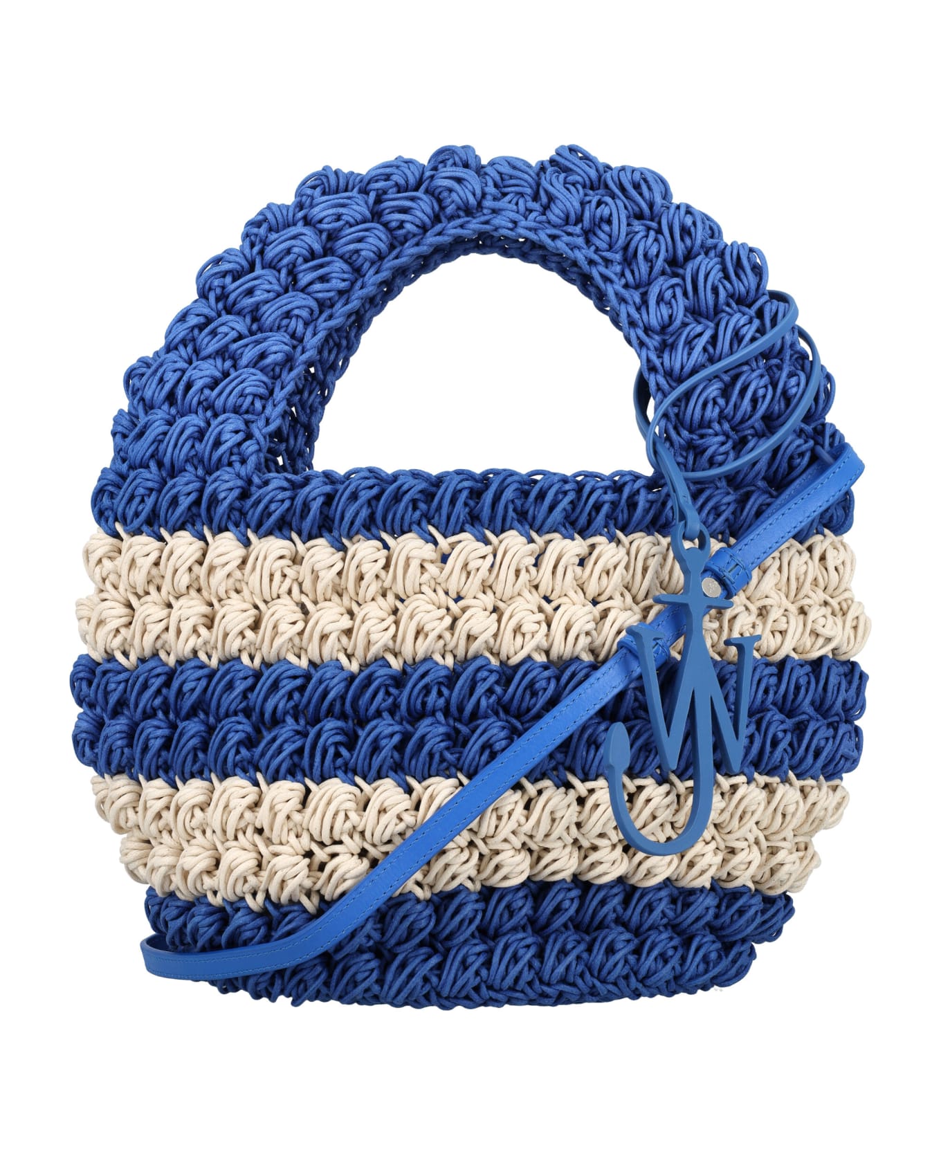 J.W. Anderson Popcorn Basket Bag - BLUE WHITE STRIPE ショルダーバッグ