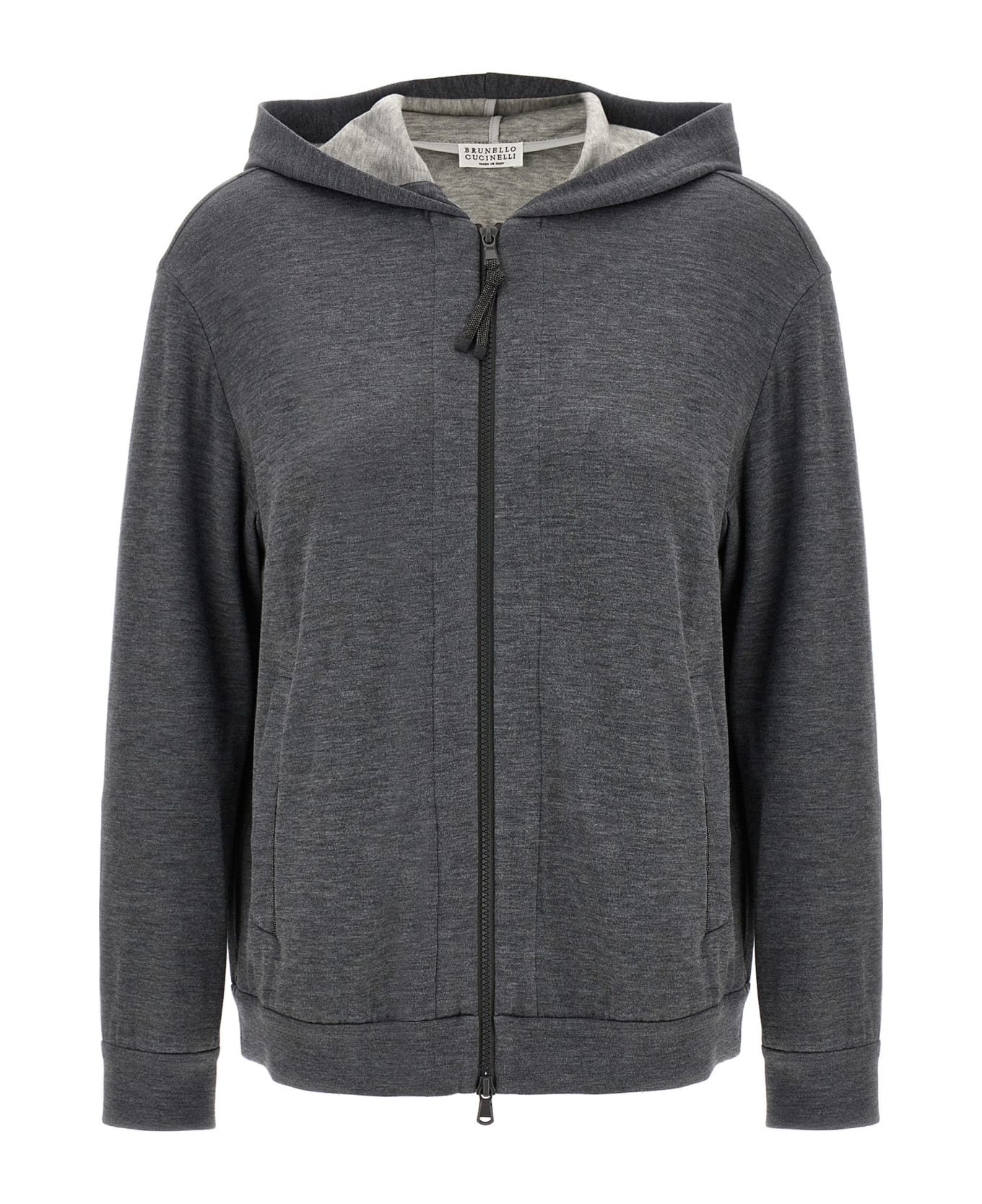 Brunello Cucinelli 
monile
 Hoodie - Gray
