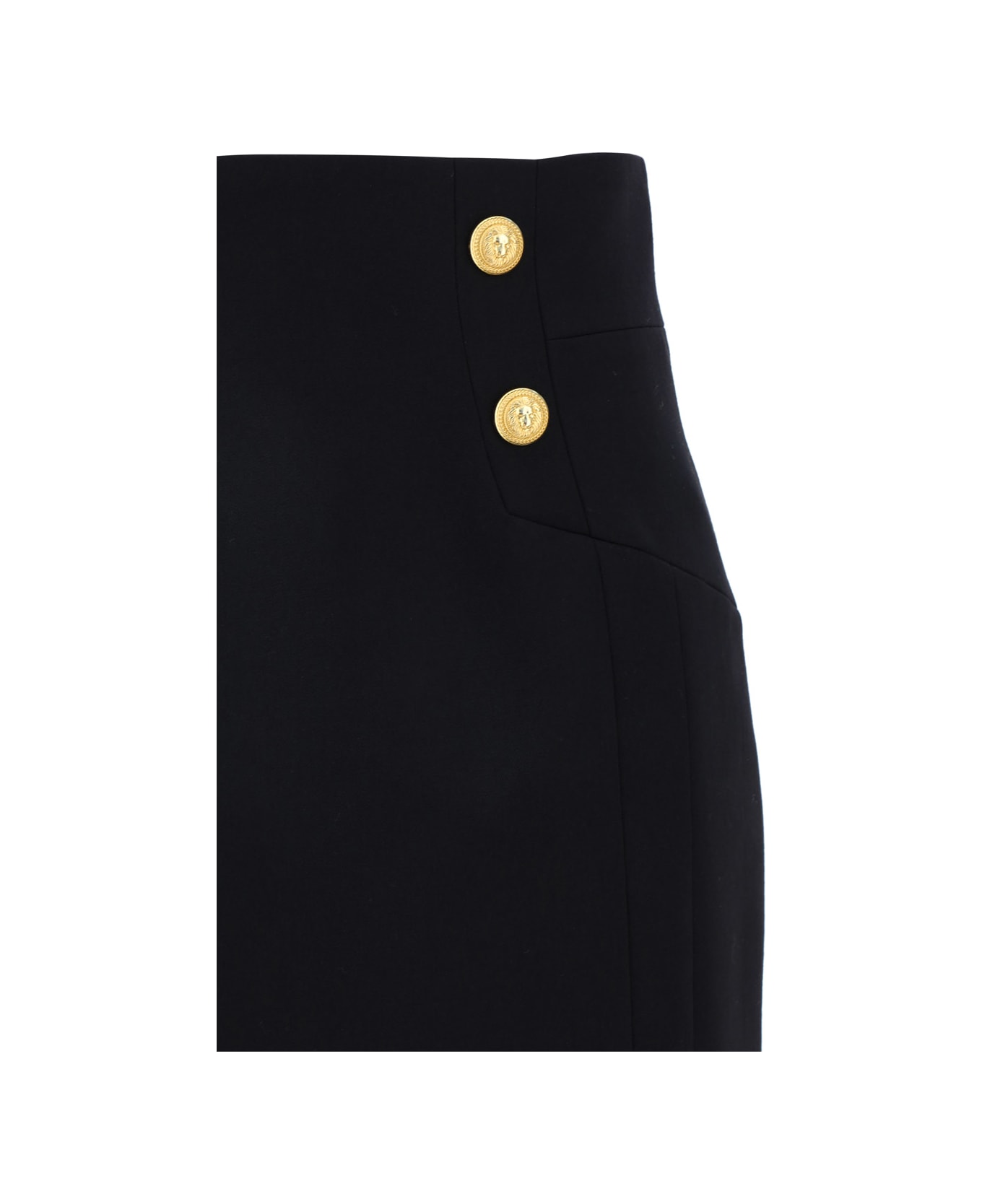 Balmain Wool Pencil Skirt - Noir スカート