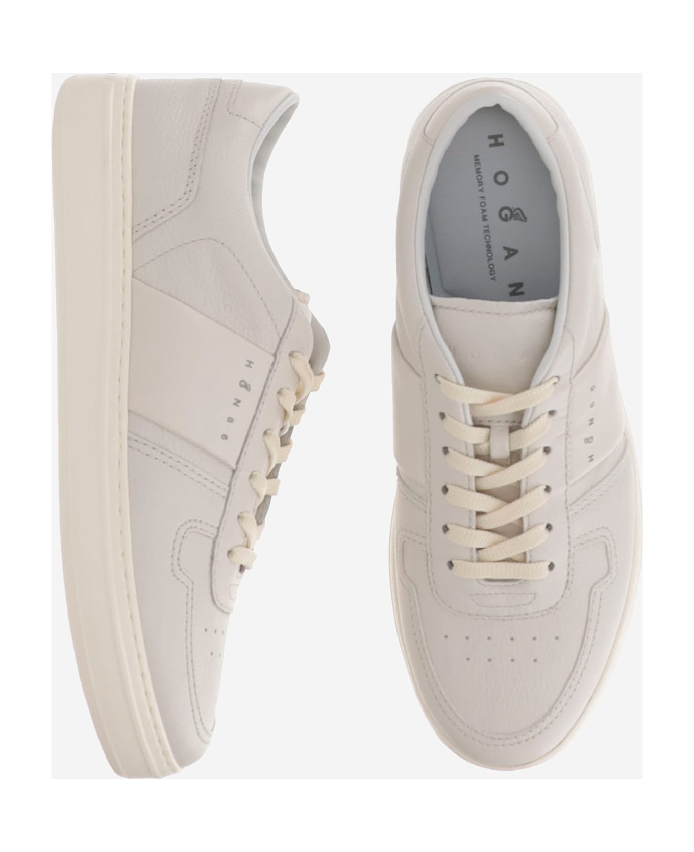 Hogan H-tv Leather Sneakers - White