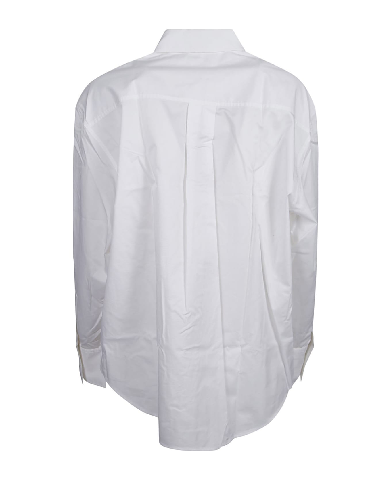 Calvin Klein Long-sleeved Shirt Shirt - WHITE シャツ