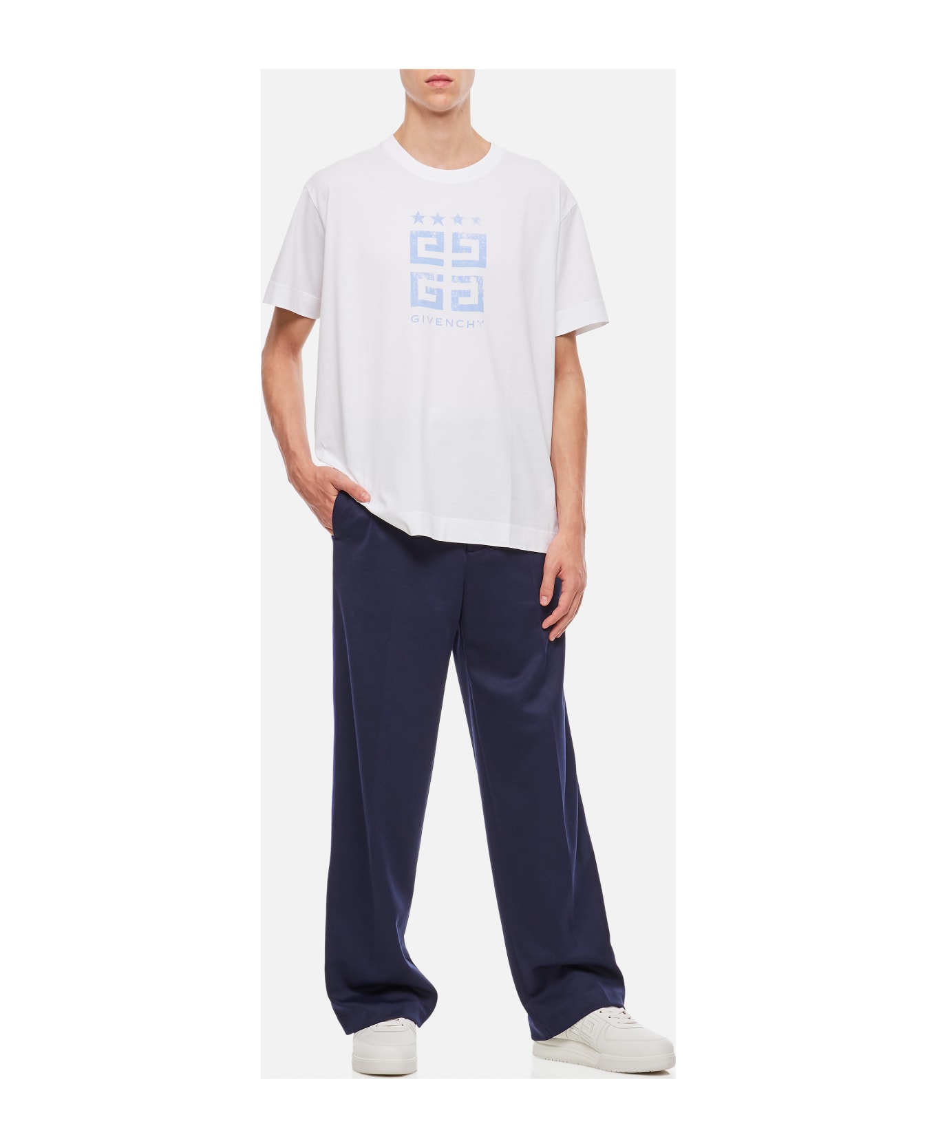 MSGM Straight Fit Trousers - Blue