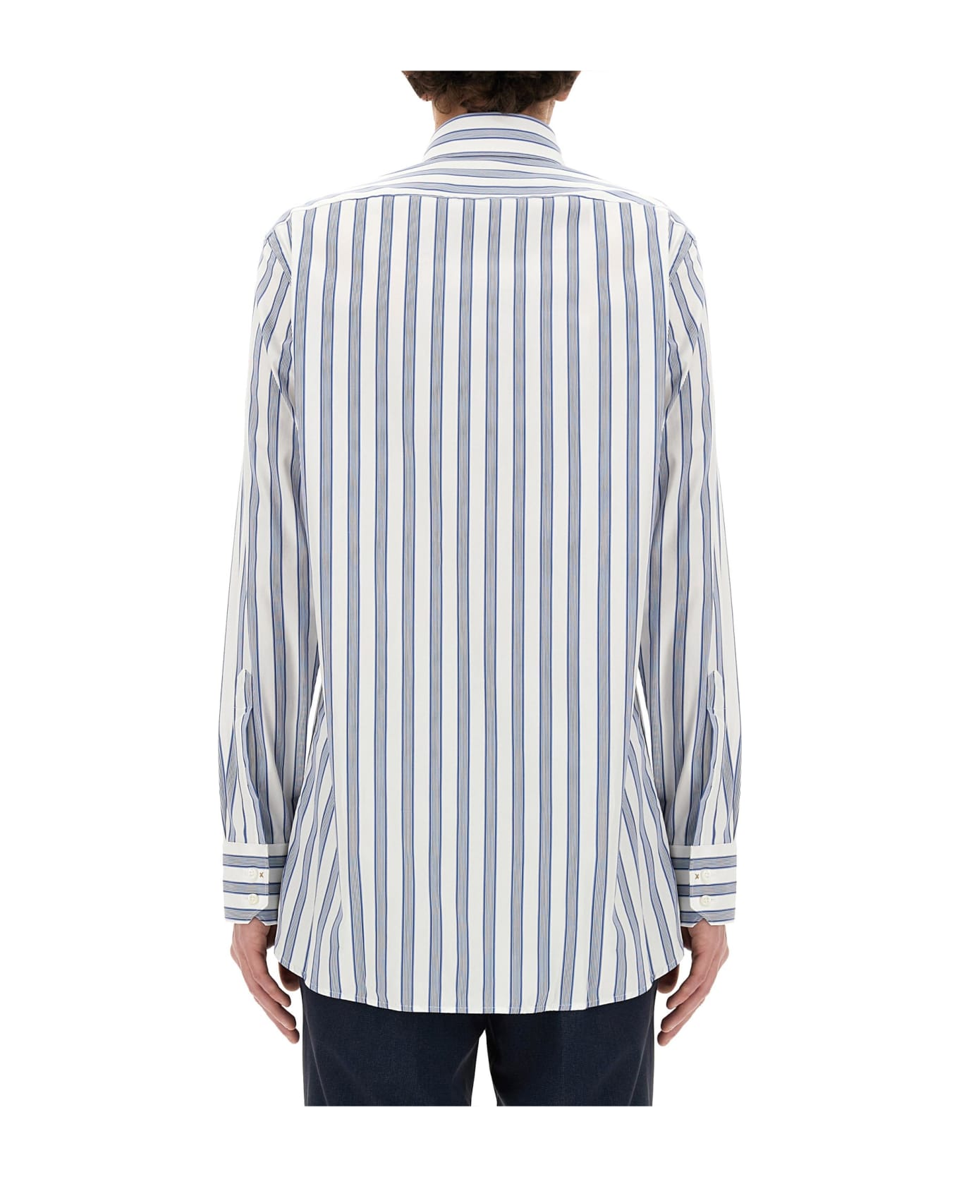 Hugo Boss Shirt With Stripe Pattern - BABY BLUE シャツ