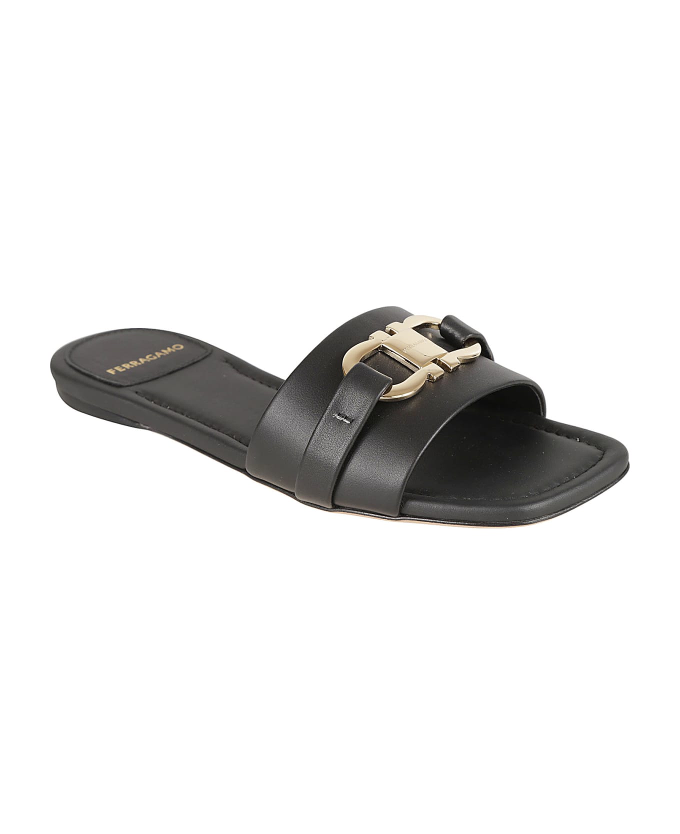 Ferragamo 'slide Gancini' Sandals - Black   サンダル