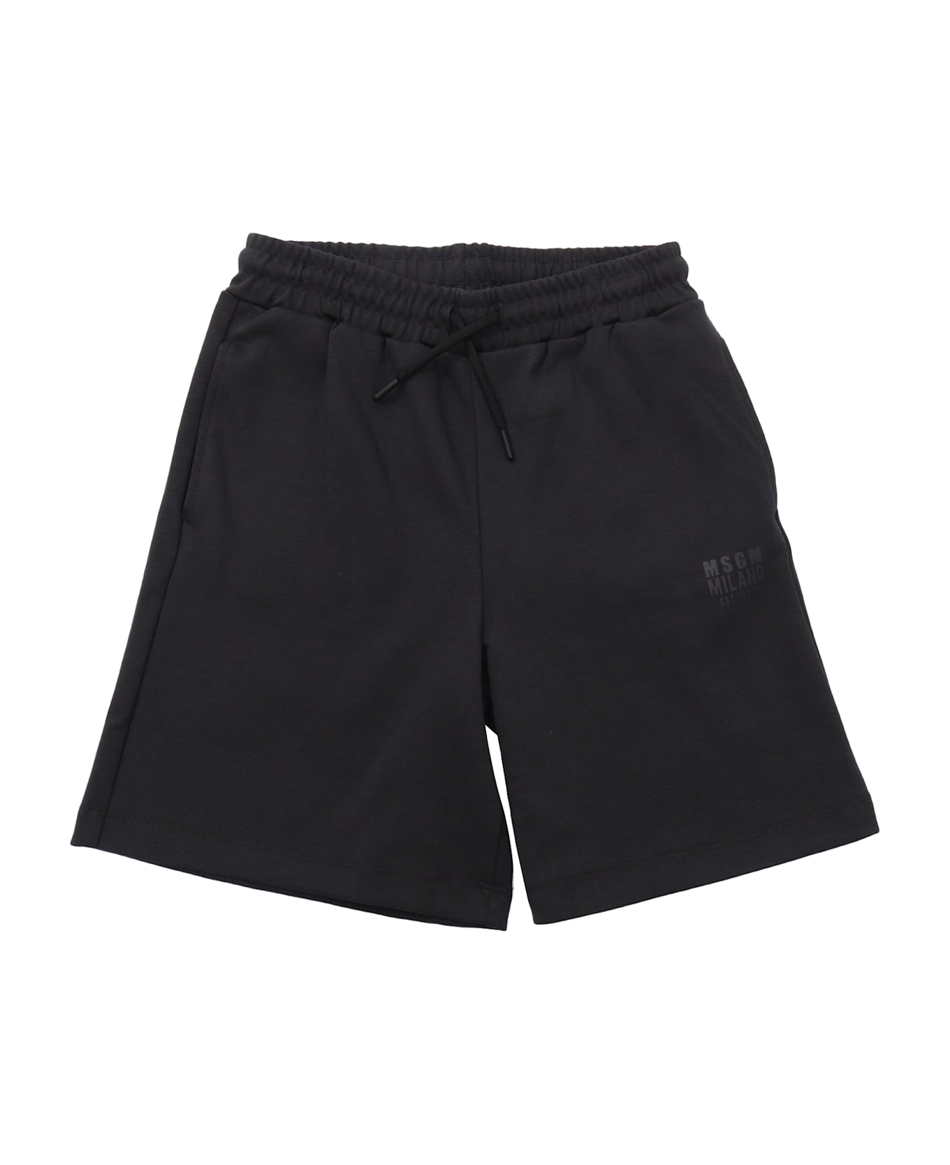 MSGM Interlock Bermuda Unisex - BLACK