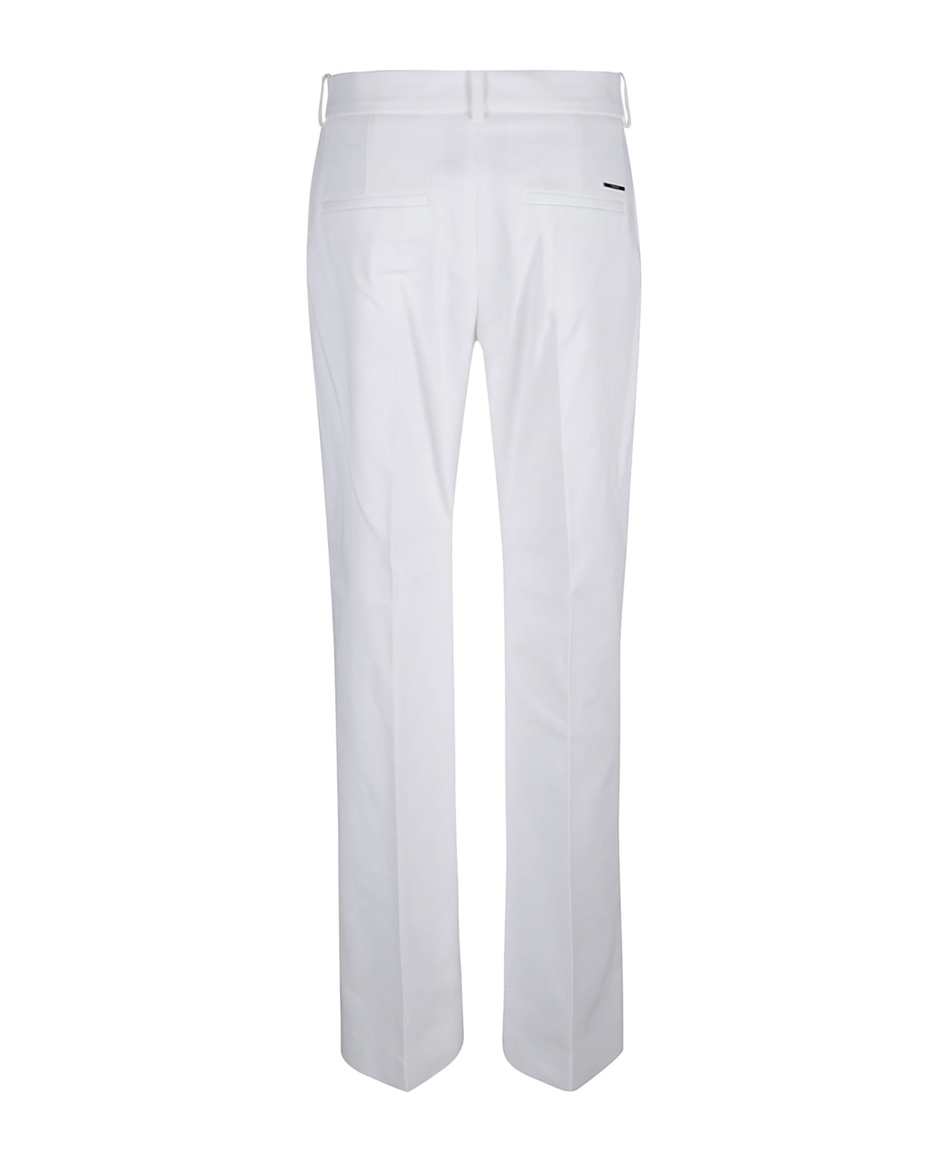 Calvin Klein Cotton Twill Relax Bootcut Trousers - White
